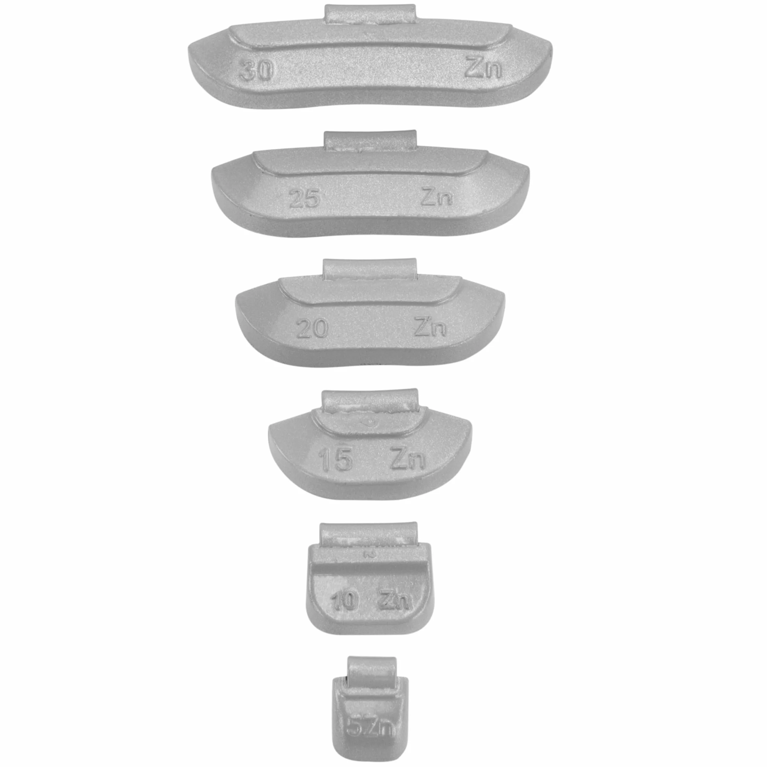 HASKYY 225 Pesos de percusión para Llantas de Acero // 50 de 5 g, 10 g, 15 g // 25 de 20 g, 25 g y 30 g Cada una