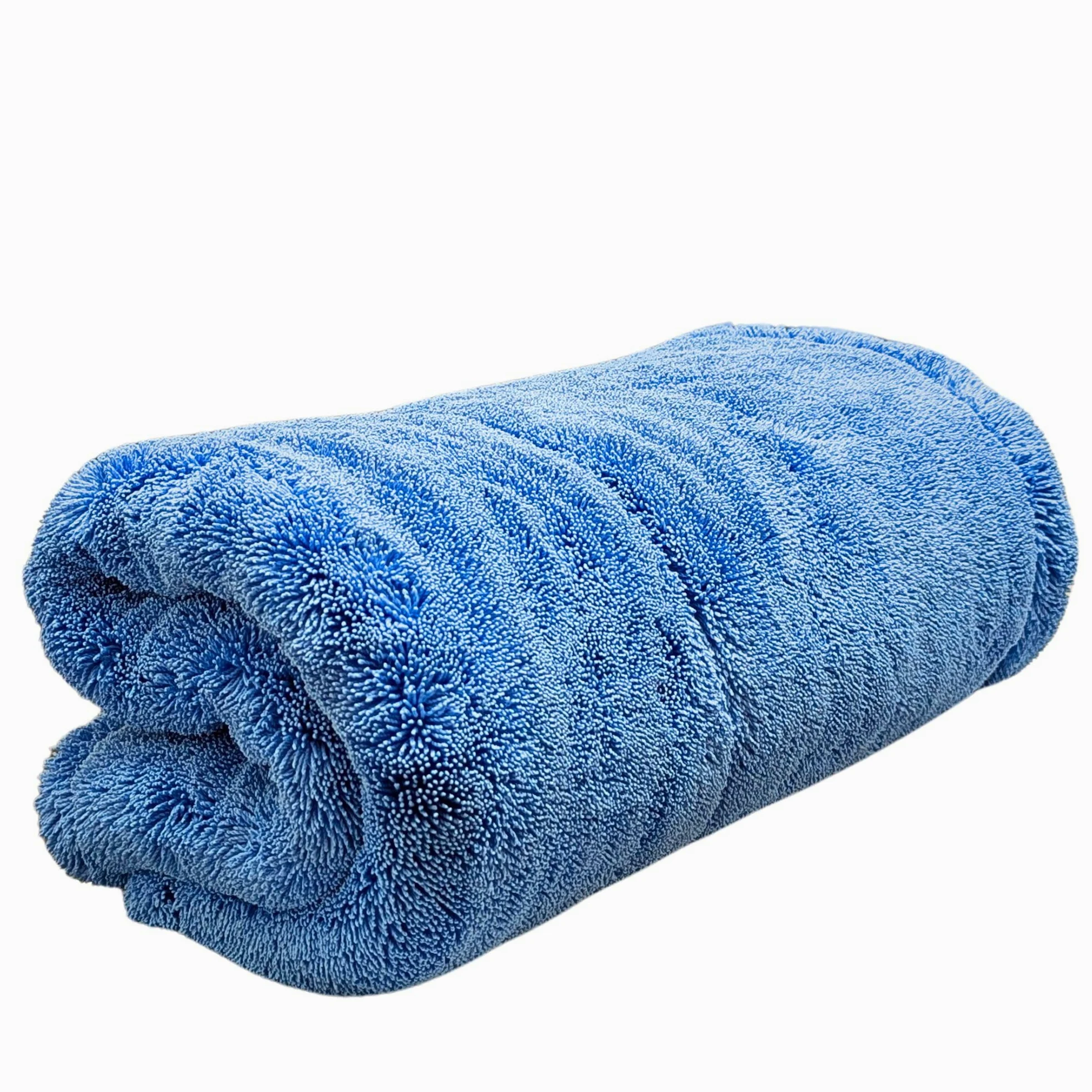 The G.O.A.T - Toalla de secado de microfibra absorbente, calidad coreana 70/30, para detalles de automóviles, camiones, SUV, 30 x 30 pulgadas, bucle giratorio, 2300 g/m², azul