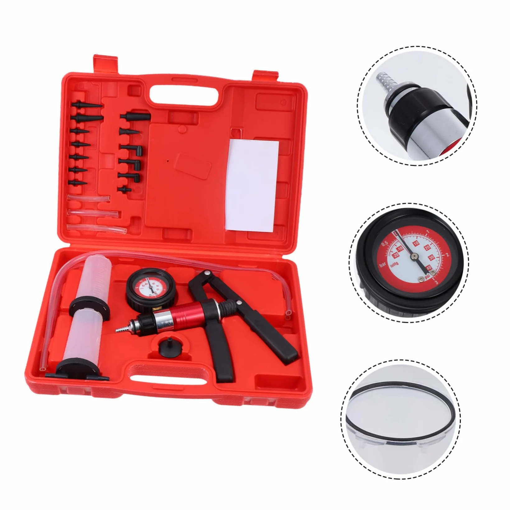 Ciieeo Bomba De Líquido De Frenos Manual para Coche Kit De Purga De Frenos Bomba De Vacío Herramienta para Purgar Líquido De Embrague para Mantenimiento De Vehículos
