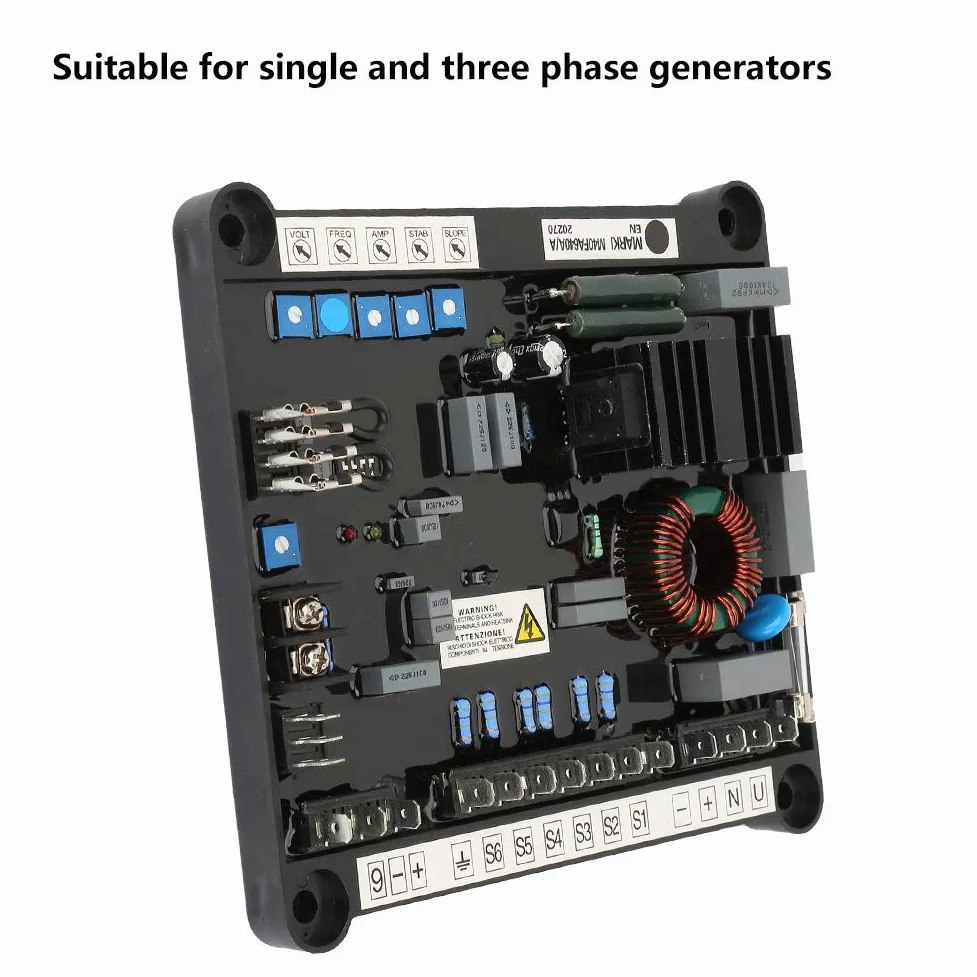 Generic Tablero Regulador de Voltaje para Generadores, Aseguramiento y Confiabilidad, Regulación Automática de Voltaje para Generadores Monofásicos y Trifásicos, Ajuste, Diseño