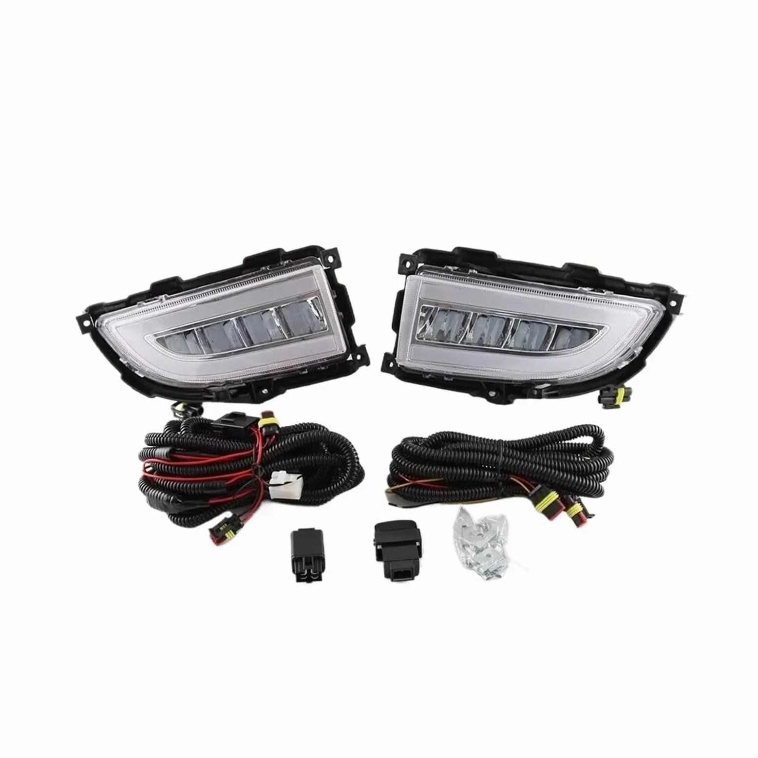 Genérico Para Mitsubishi Para Lancer 2004 2005 2006 Luces Diurnas LED DRL Faros Antiniebla Intermitentes Faros Antiniebla