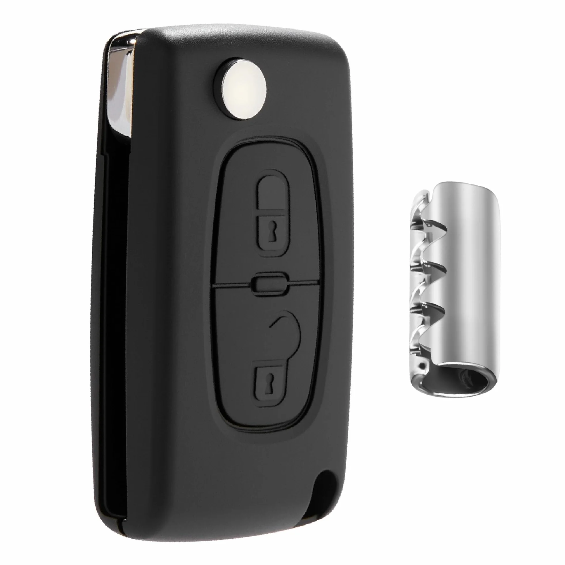 Funda Plip para Llaves Coche Mando a Distancia Compatible con Peugeot 207, 3008, 307, 308, Partner y Citroën C3, DS3, C4, Berlingo