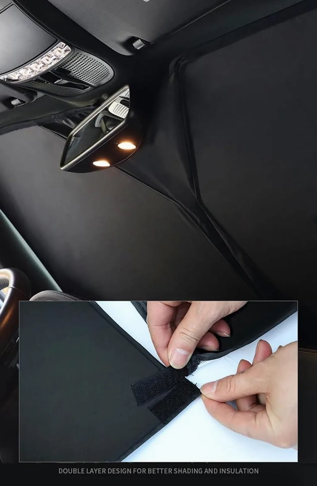 Parasol Coche para Hyundai para Grand para Santafe XL 2013-2020 Coche magnético Parasol Parabrisas Delantero Ventana Lateral Trasera Visor(F Windshield A)