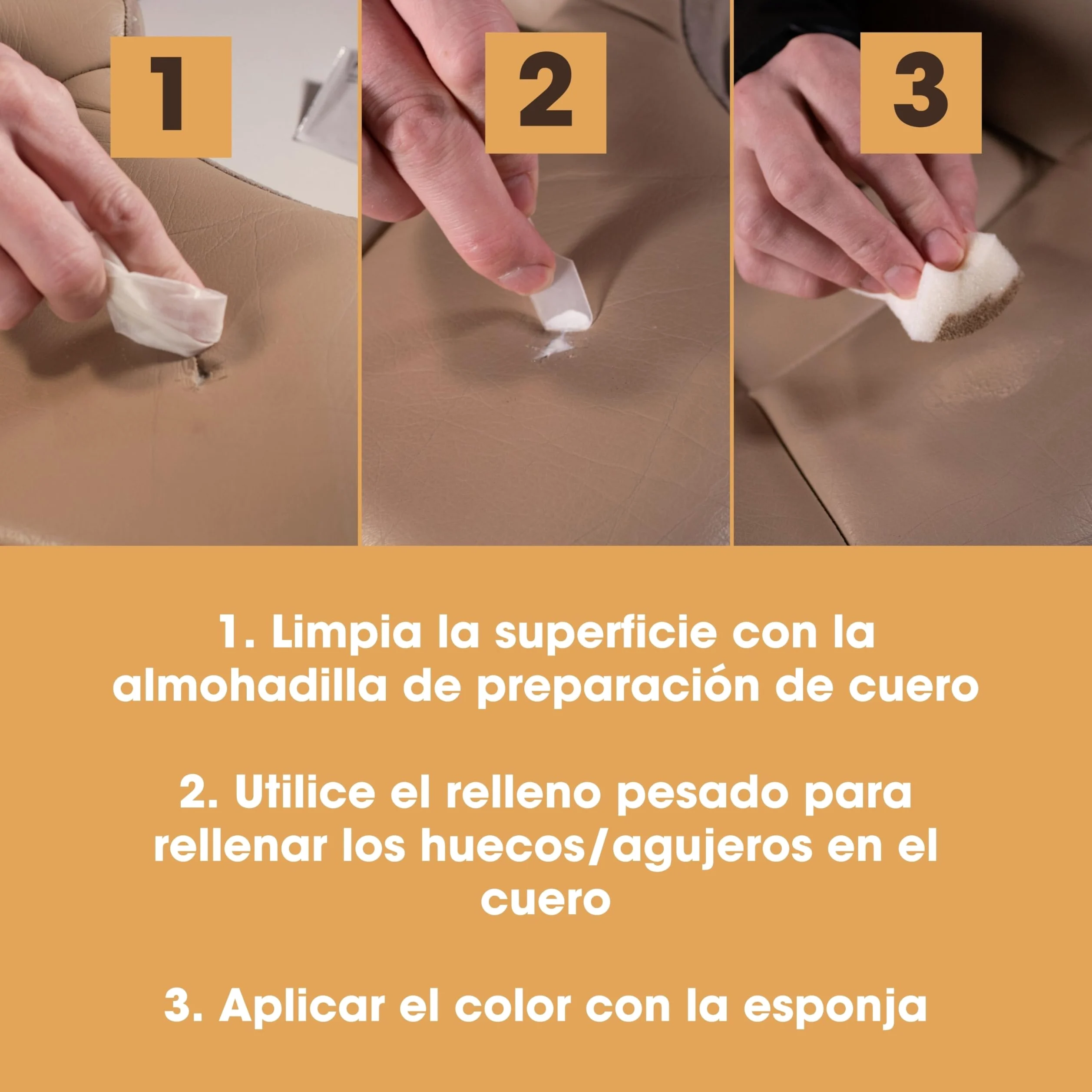 Furniture Clinic Kit Completo de Reparación de Cueros - 12 Opciones de Colores para Sofás, Asientos de Coche - Remienda, Rellena y Retoca Arañazos, Desgarros y Otras Áreas Dañadas (Gris)
