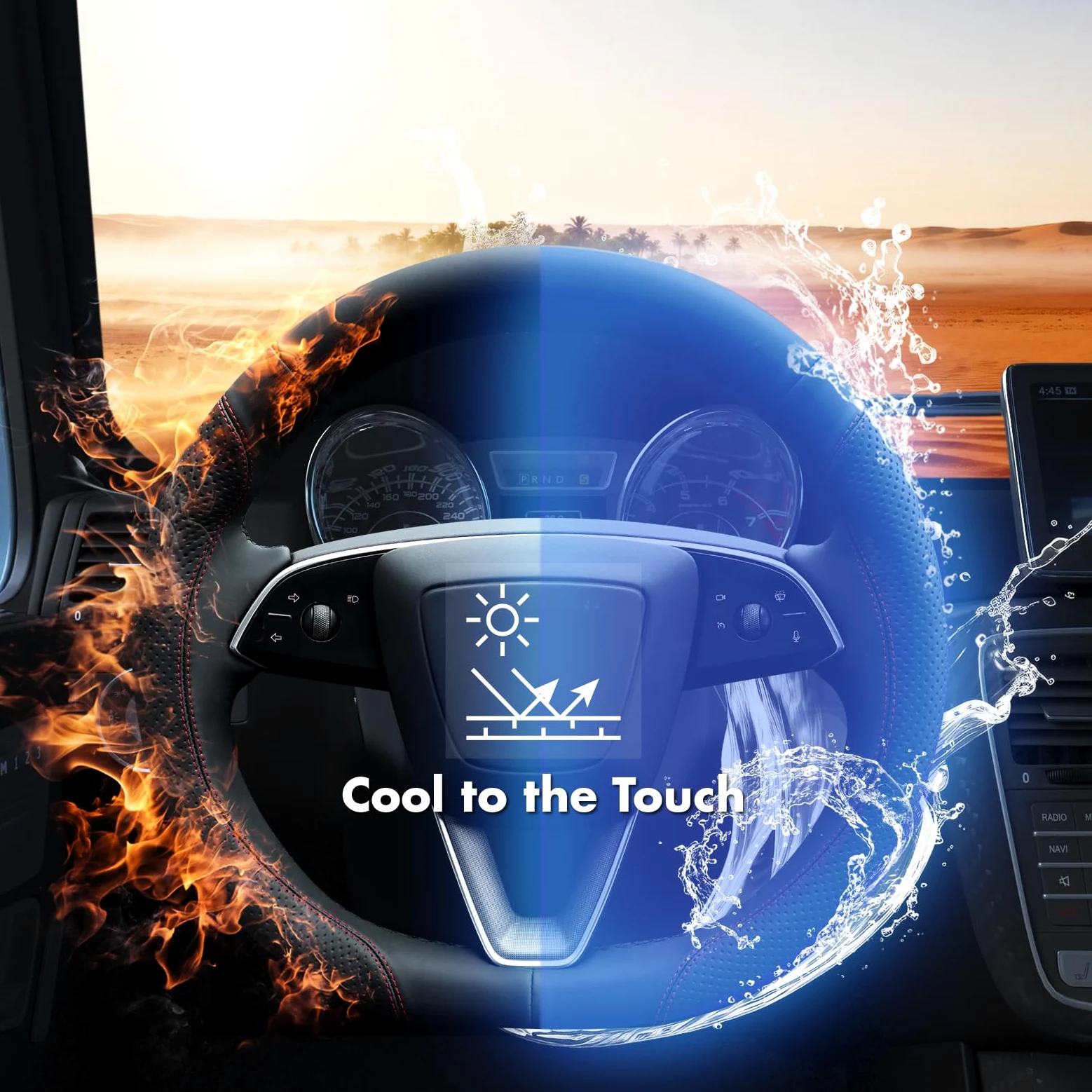 MEWANT Funda para volante de piel de microfibra auténtica de fácil costura de 30 minutos, compatible con Tesla Model 3 Highland 2023-2026 Model Y Juniper 2025-2026, compatible con calentador, ajuste