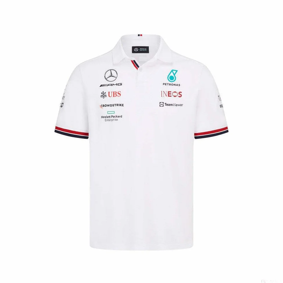 Mercedes AMG Petronas F1 Team Polo Shirt White 2022 L