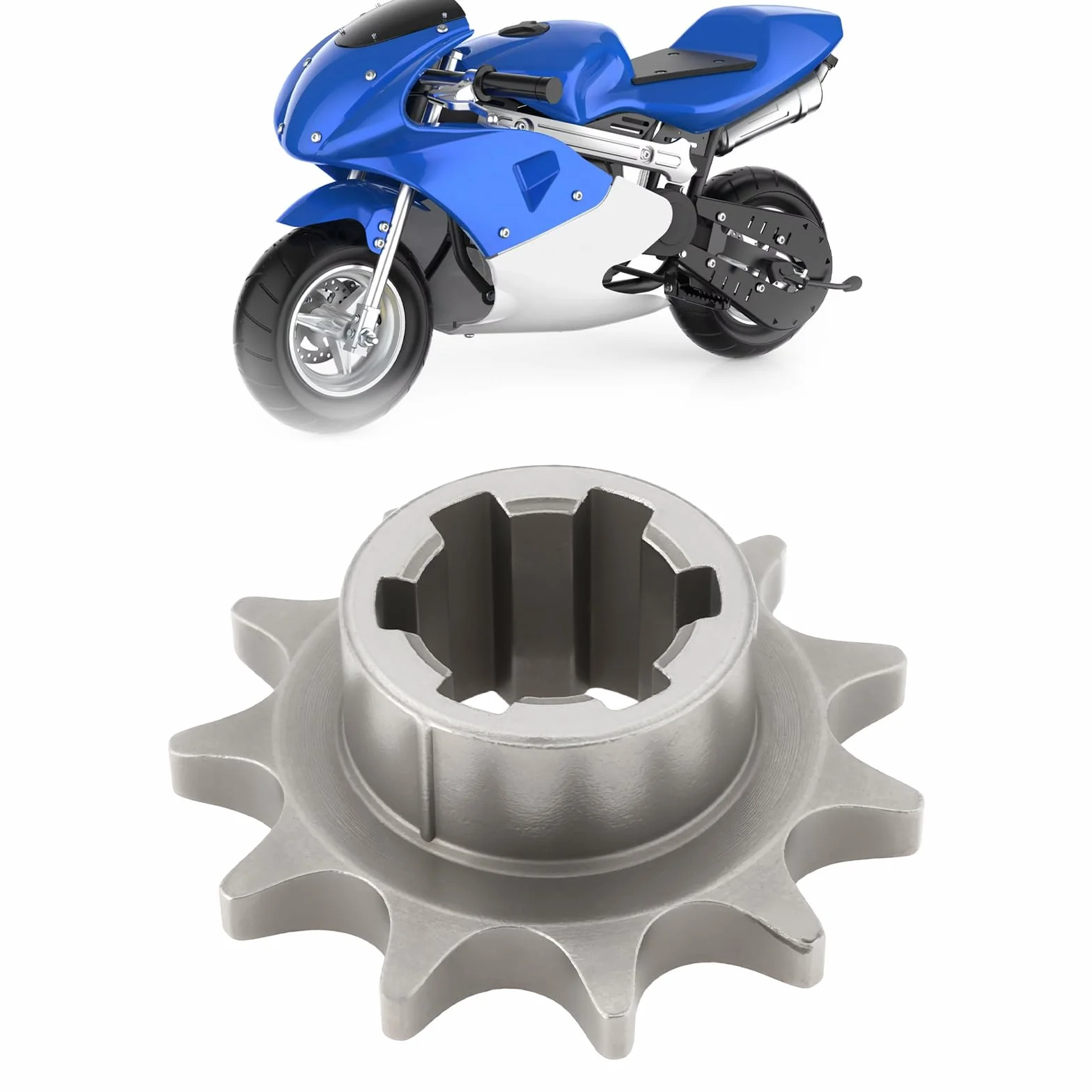 2 Engranajes de Transmisión 11T T8F para Minimotos Motocross Y Quads 14 X 30 Mm/4 X 12 Mm.