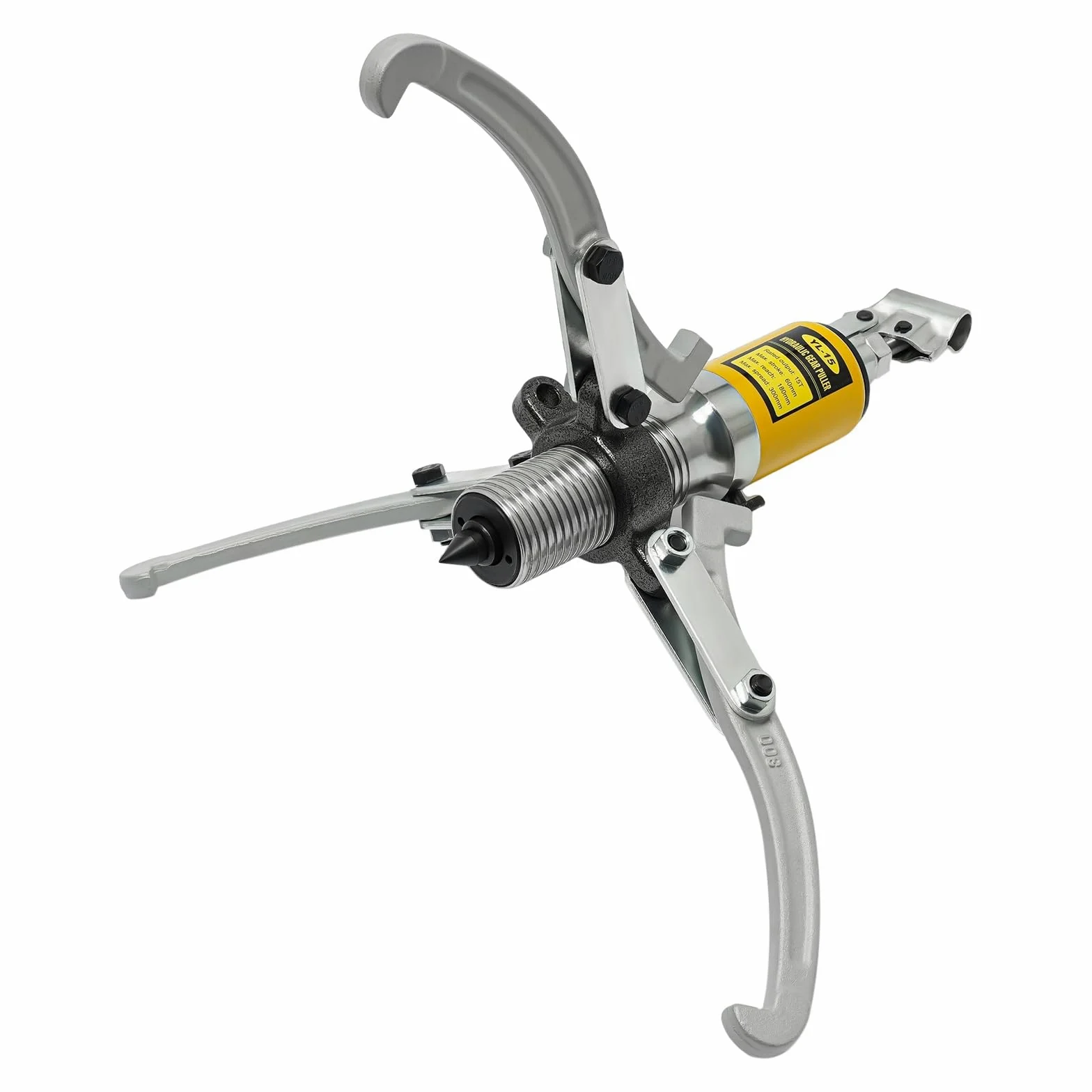 15T - Extractor de engranajes hidráulico, 300 mm, alcance máximo, extractor hidráulico de 2 o 3 mordazas para el desmontaje de cojinetes, mantenimiento del equipo