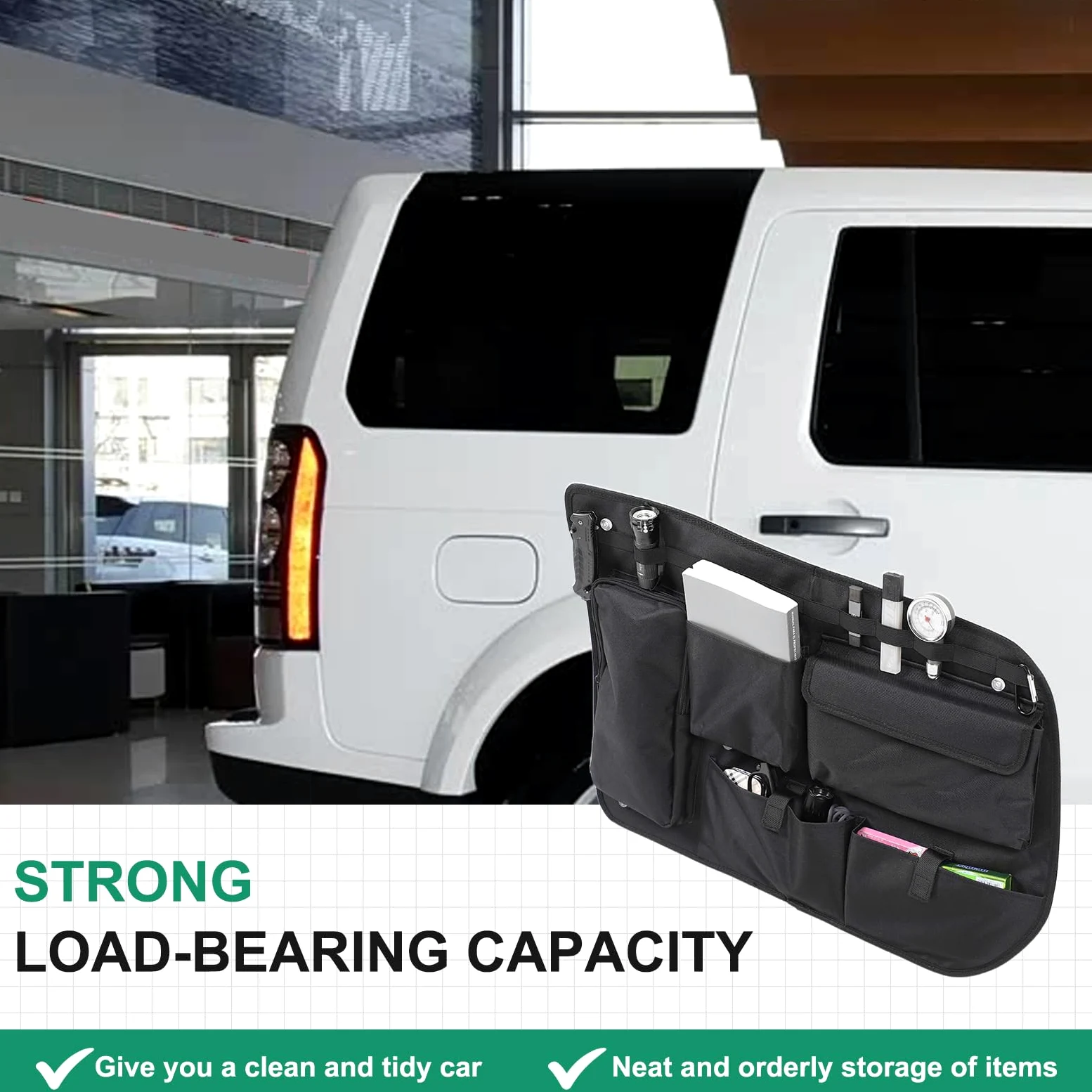 METYOUCAR Organizador de maletero de coche para L&a&nd R&o&ver Discovery 4 LR4 2010-2016, bolsa de almacenamiento para maletero, bolsa de herramientas con impermeable, multifuncional, gran capacidad