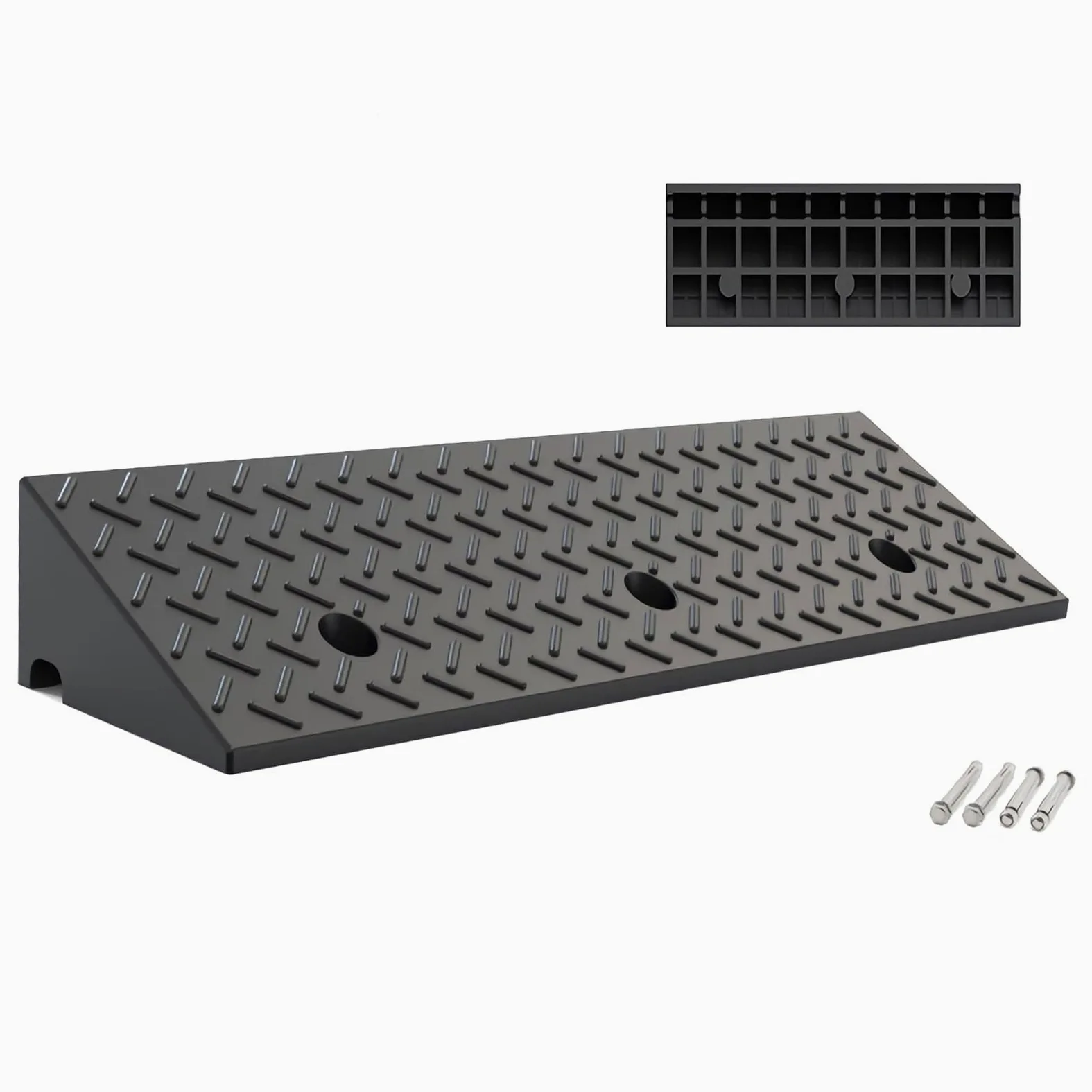 Rampa de Goma para Bordillos, rampa para umbrales, Capacidad de Carga de 11023lbs, rampa para entradas de Garaje, muelles de Carga, Coches, aceras y sillas de Ruedas(Height 8cm)