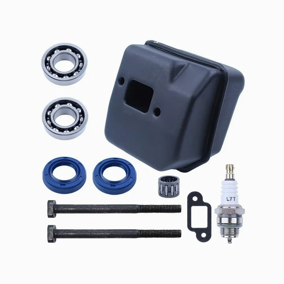 Kit de Juntas y retenes de Aceite for cojinetes de cigüeñal, Pernos, bujías y Agujas, Compatible con MS180, MS170, 018 y 017.