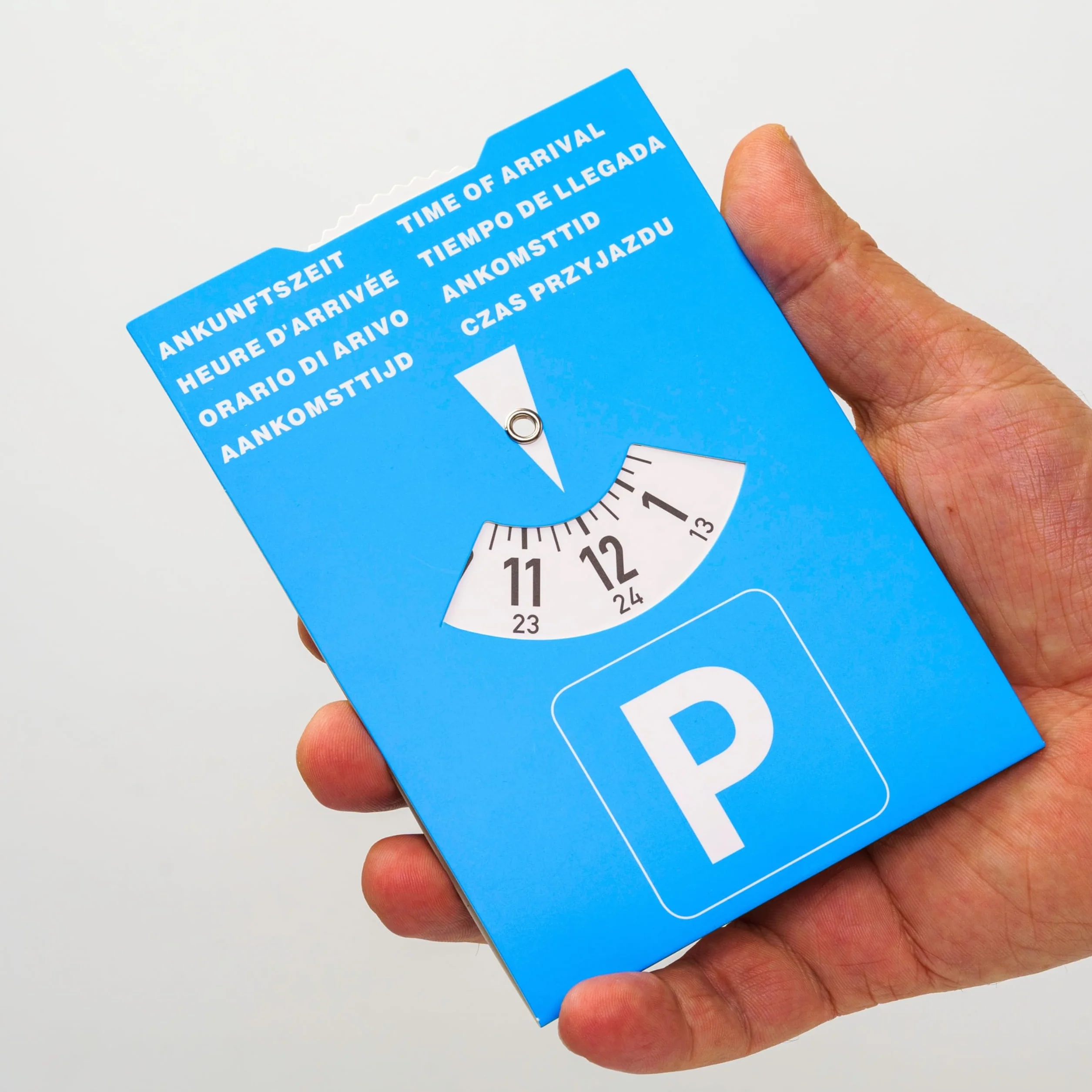 Disco de aparcamiento, 2 piezas, en azul, de papel, ajustable por las dos caras, parquímetro con ocho idiomas, para coche, camión, autocaravana, Parking Disc Blue, discos de aparcamiento