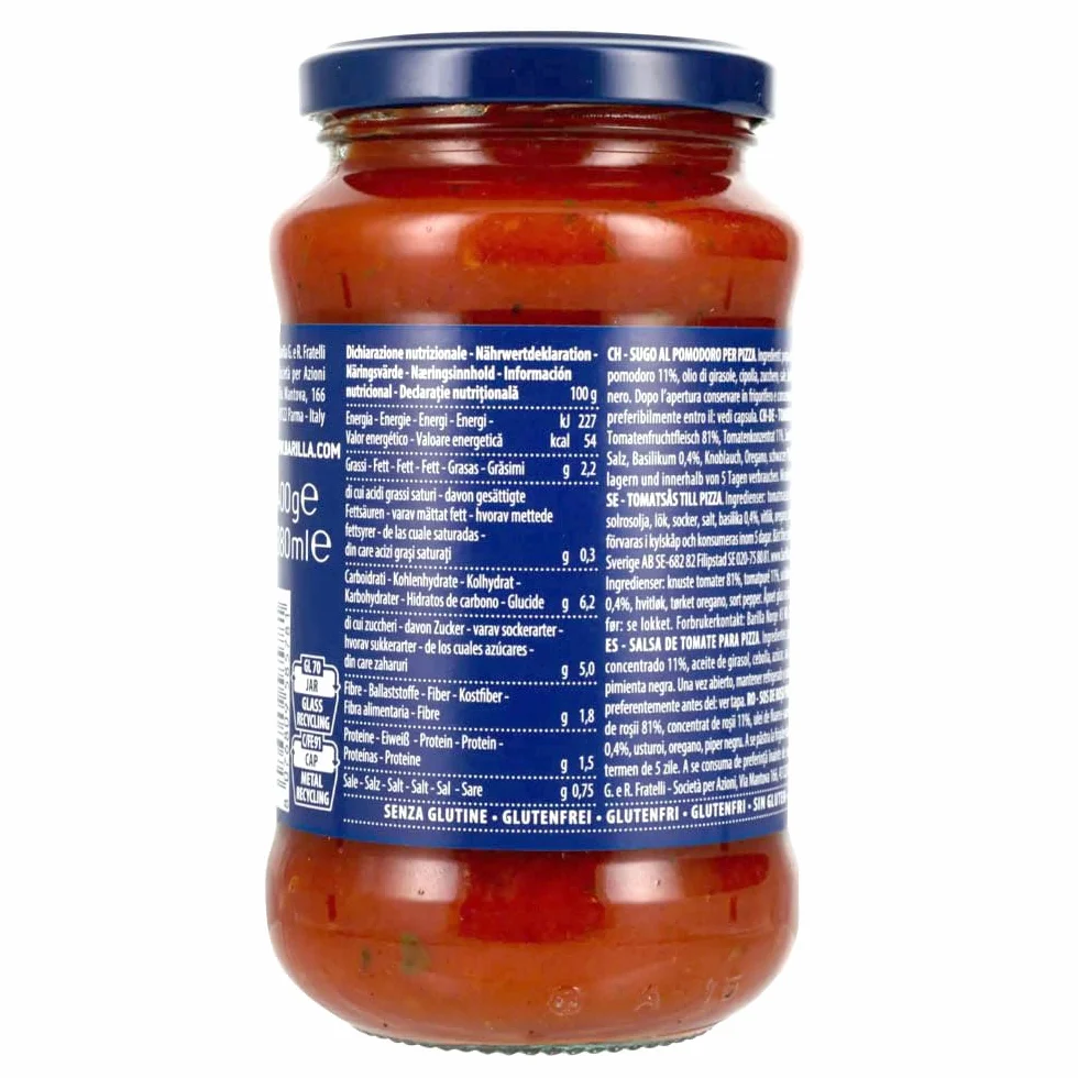 Barilla Salsa de tomate para pizza frasco 400 g