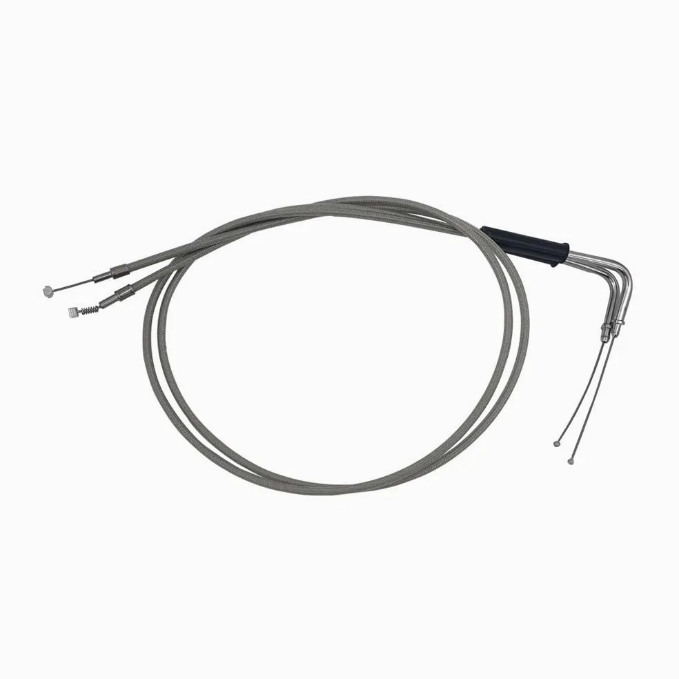 Cable de acelerador trenzado acero inoxidable para motocicleta, 110CM, 43 ", para Sportster XL 883 1200