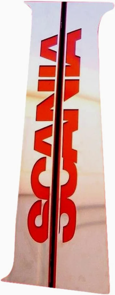 Adornos para puerta de camión Scania Serie R L P, diseño de acero inoxidable pulido, 4 piezas, color cromado