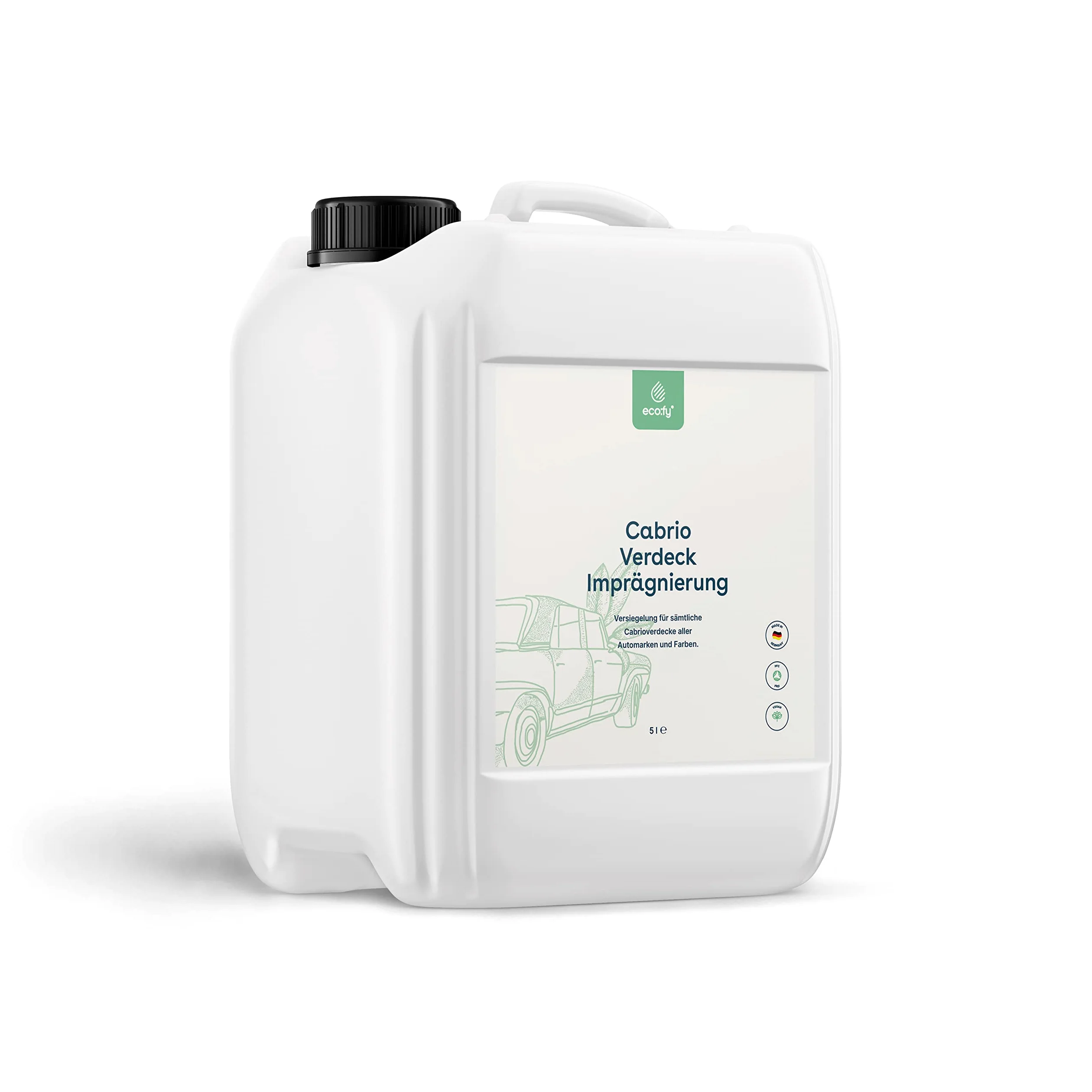 Protección de impermeabilización para capota convertible, impermeable, para tejado de tela, transparente, sin disolventes, sin PFC (5 l)