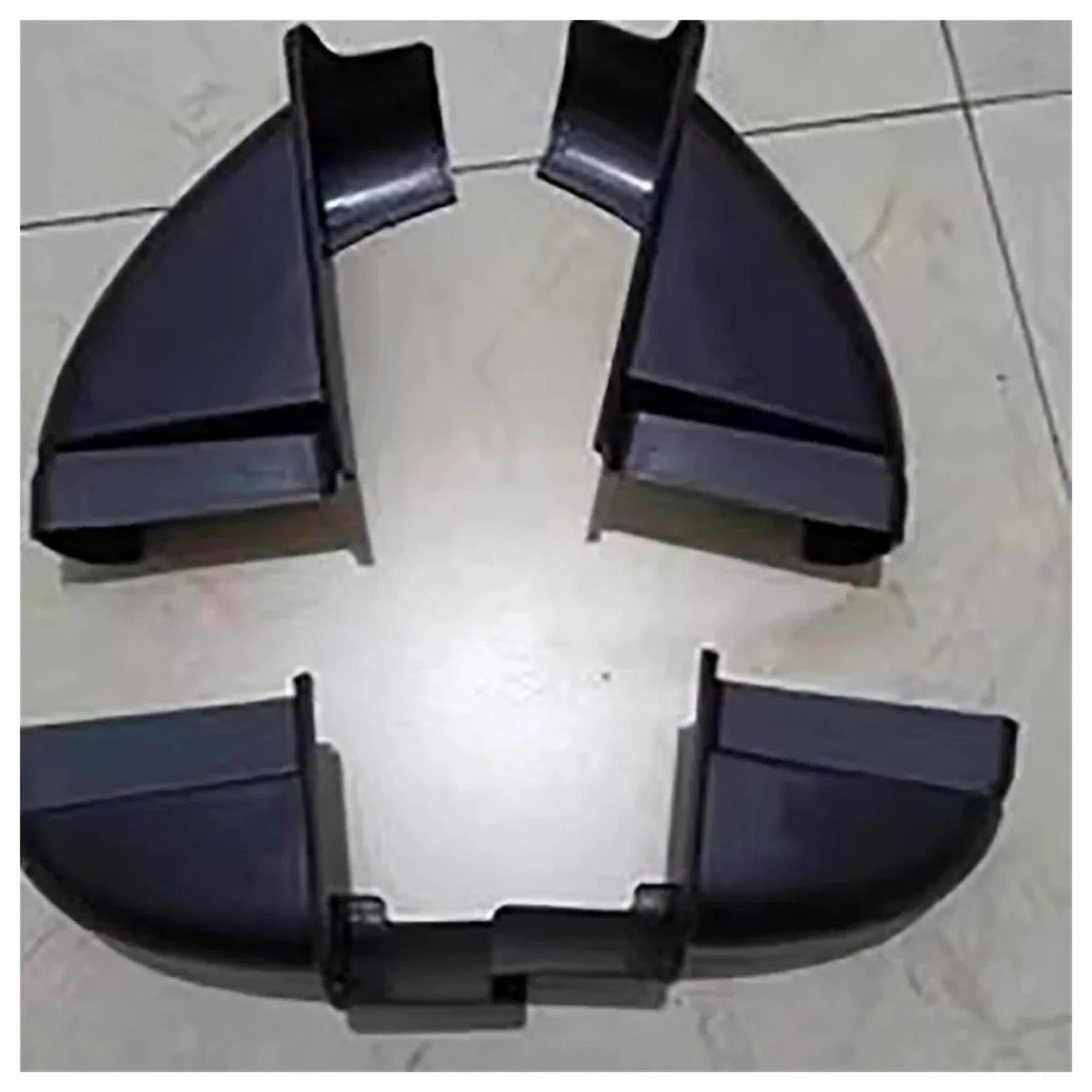 Faldones Laterales Faldón Lateral Tapa Estribo Lateral Coche para Nissan para Navara D23 NP300 2015 2016 2017 2018 Accesorios Modificación Tapón Superior Estribo(4PCS Set-Black)