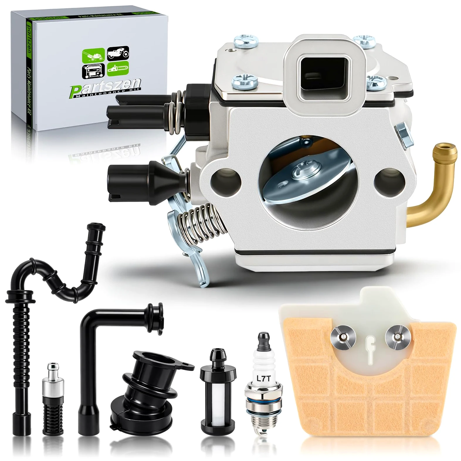 Carburador 1125-120-0651 para motosierra Sthil 034 036 MS340 MS350 360Pro Tillotson 40-HE-20A Parts Zama C3A-S31A Carb con kit de afinación