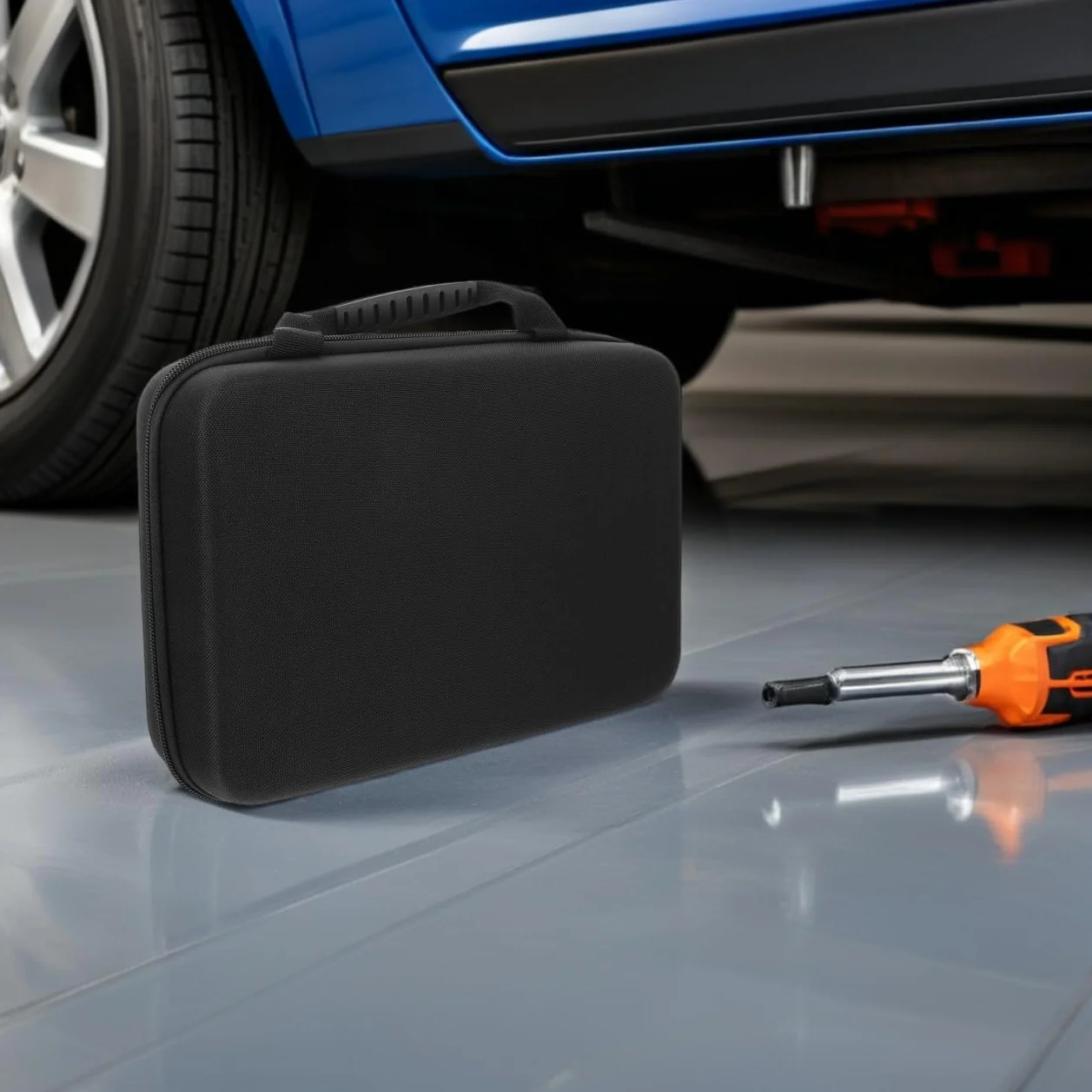 Ciieeo Bolsa Organizadora de Almacenamiento de Cables para Aspiradora de Coche, Estuche Rígido Eva 30x20x9 Cm, Portátil Prueba de Polvo, Adecuado para Viajes y Uso Diario en Automóviles