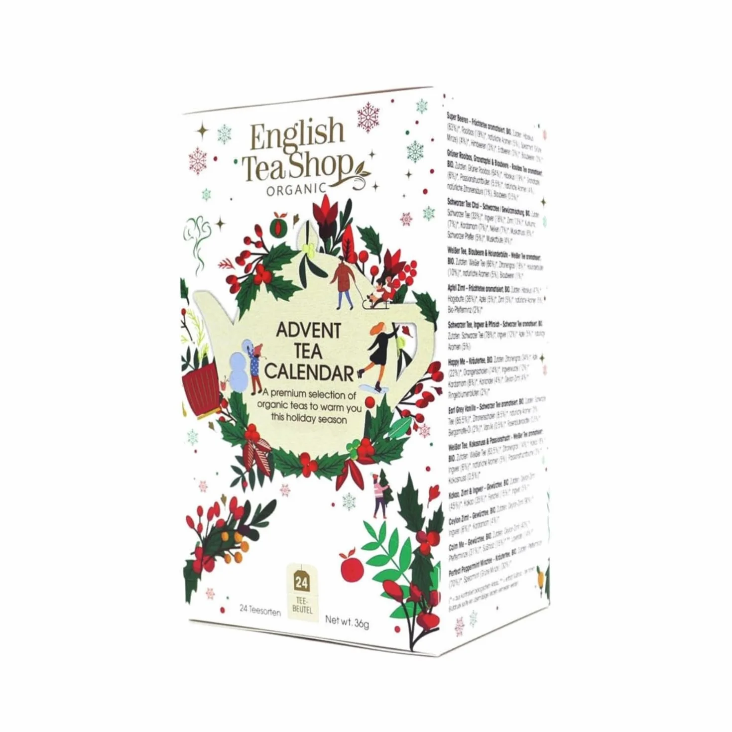 Calendario de Adviento Té Inglés Surtido Navidad 25 Bolsitas 37.5g
