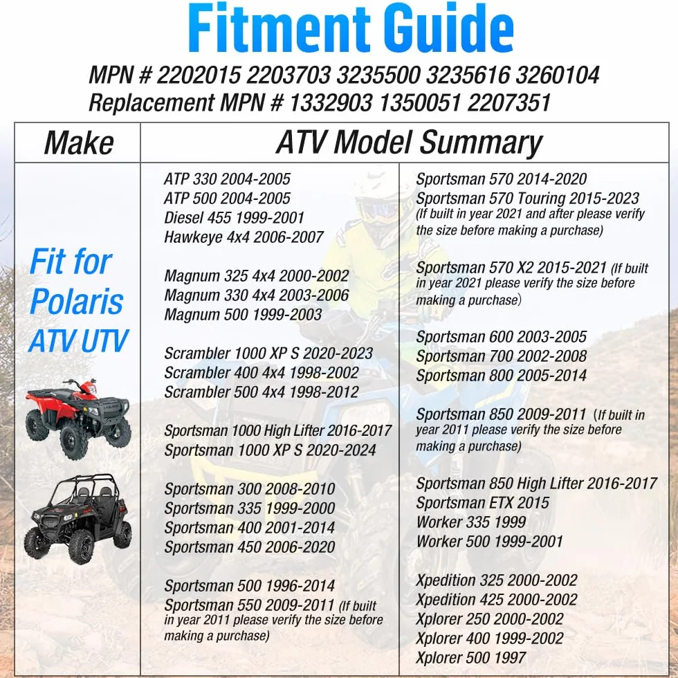 Juego de 2 crucetas eje de transmisión delantero para Polaris RZR Ranger Sportsman General 1000 900 800 700 570 500