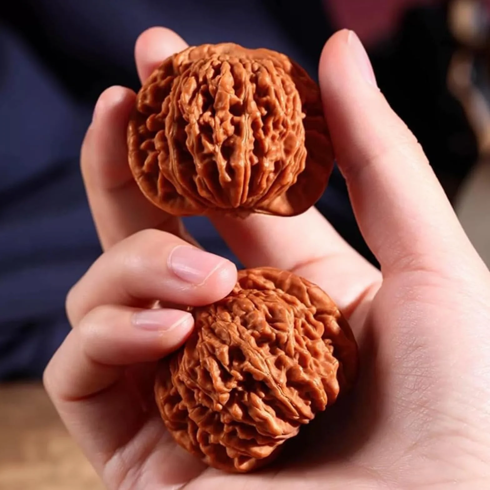 Nueces Wenwan de China naturales seleccionadas sin pulir color original coleccionables 38-39