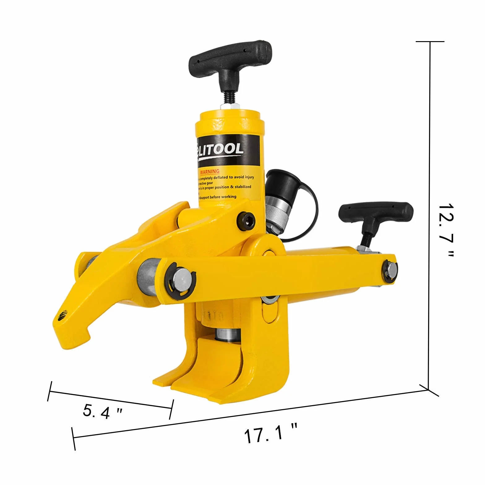 VEVOR Trituradora de perlas hidráulica de 13,8 toneladas, tecnología de montaje de 10.000 psi, huella hidráulica de 12,7 cm