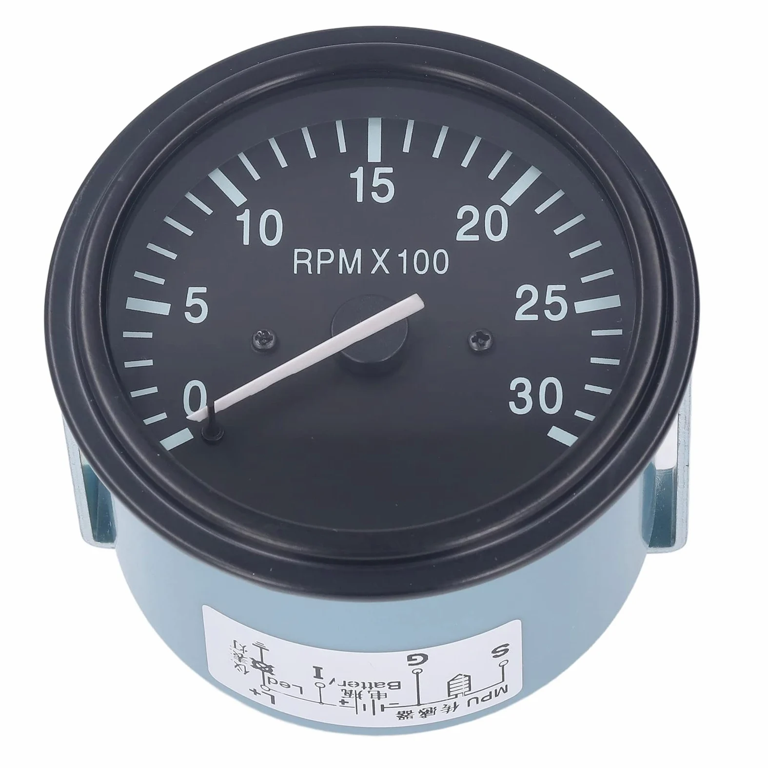 FTVOGUE Indicador de Presión de Aceite del Tacómetro del Motor 10 a 32 VCC 0 a 3000 RPM 100 a 199 T para Monitoreo del Motor del Generador y Reemplazo de Equipos