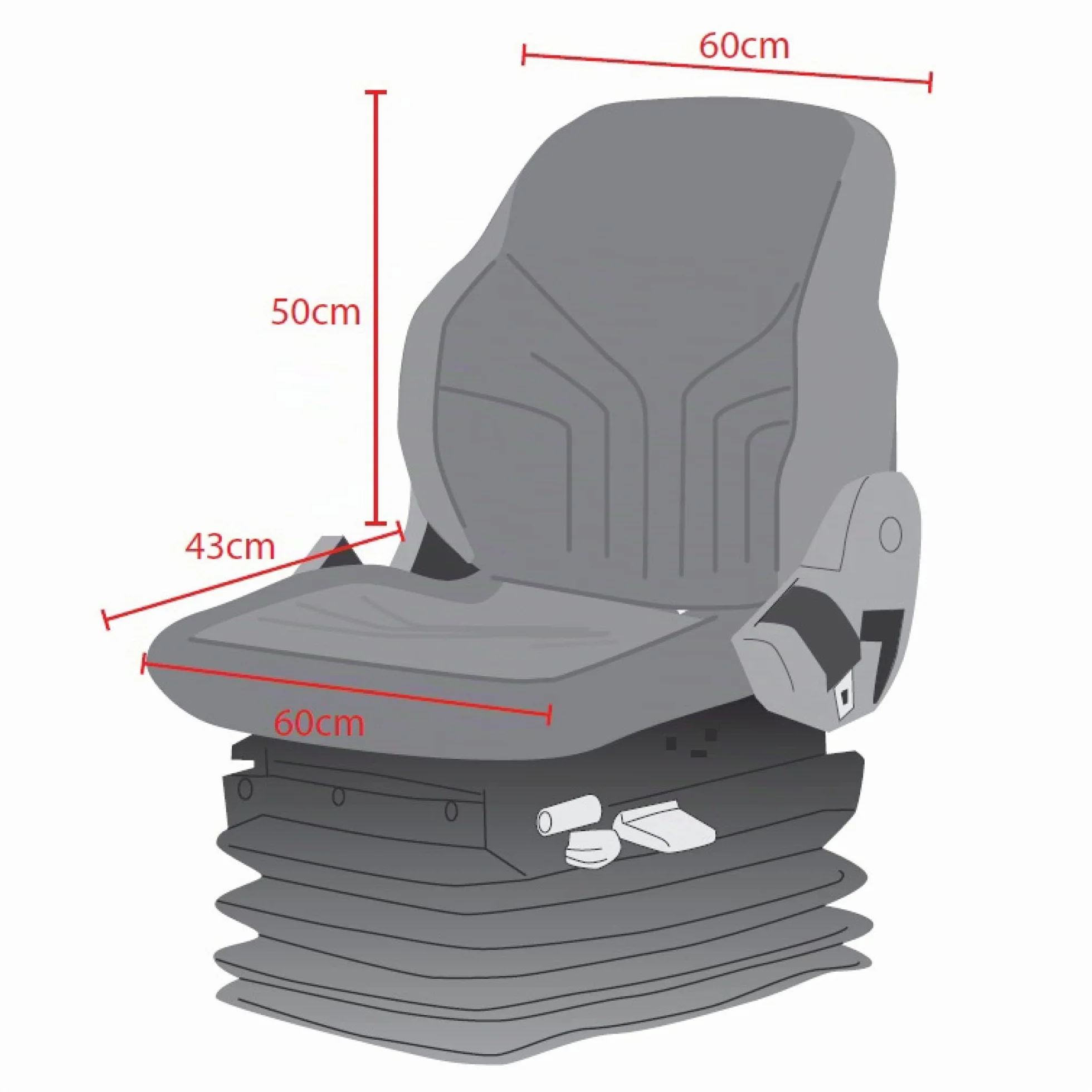 Town and Country - Funda para Asiento de Tractor (tamaño estándar), Color Negro