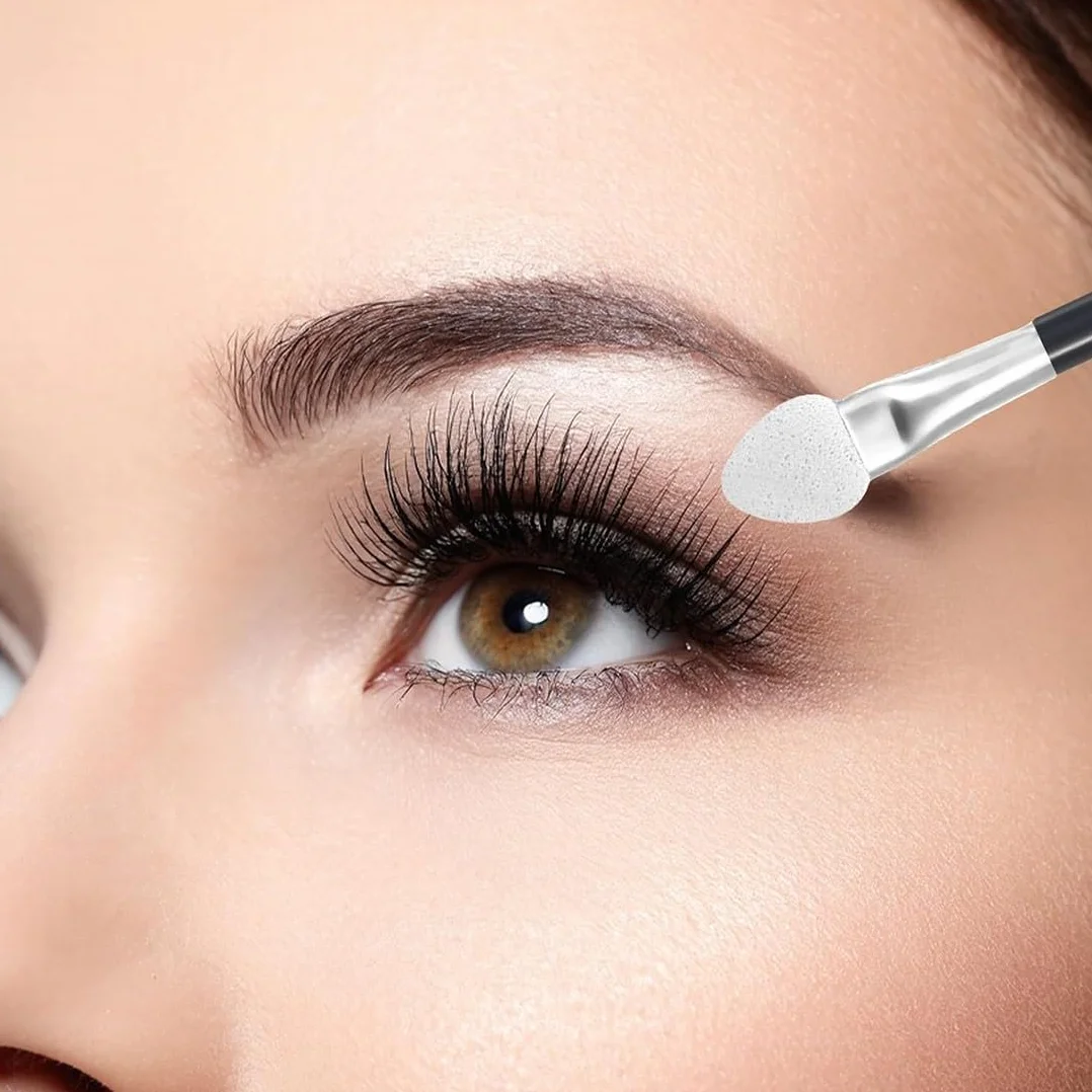 Aplicador de Maquillaje Doble Punta, Sombra para Ojos, Mini Esponja, 20 Piezas