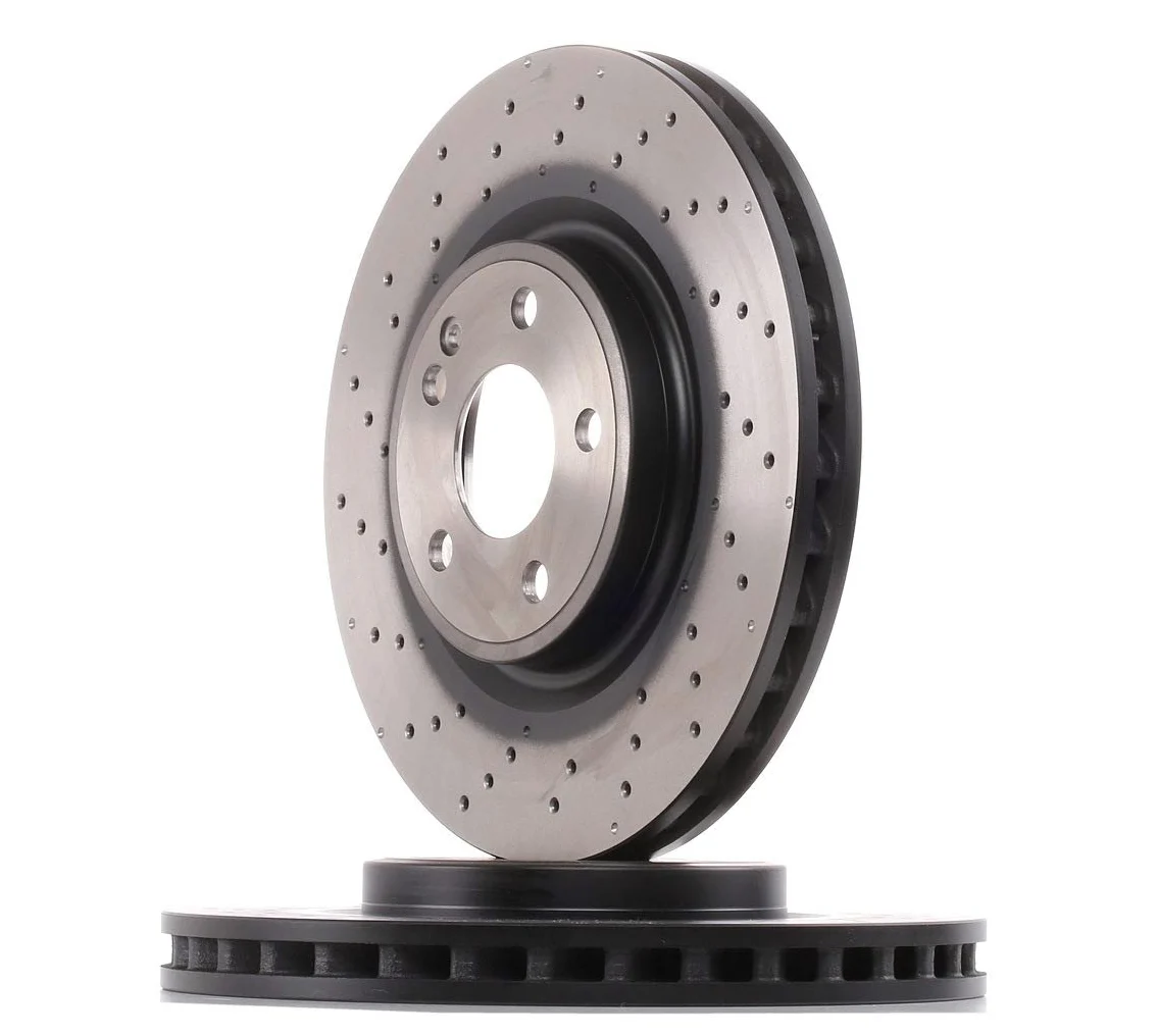 2x TRW Disco de freno Delantero Ø320mm Altura: 51,1mm Espesor: 30mm Corona de Agujeros - Ø: 112mm perforado/ventil. int. DF6633S Compatible con MERCEDES-BENZ Clase A W176 Clase B W246, W242 GLA X156