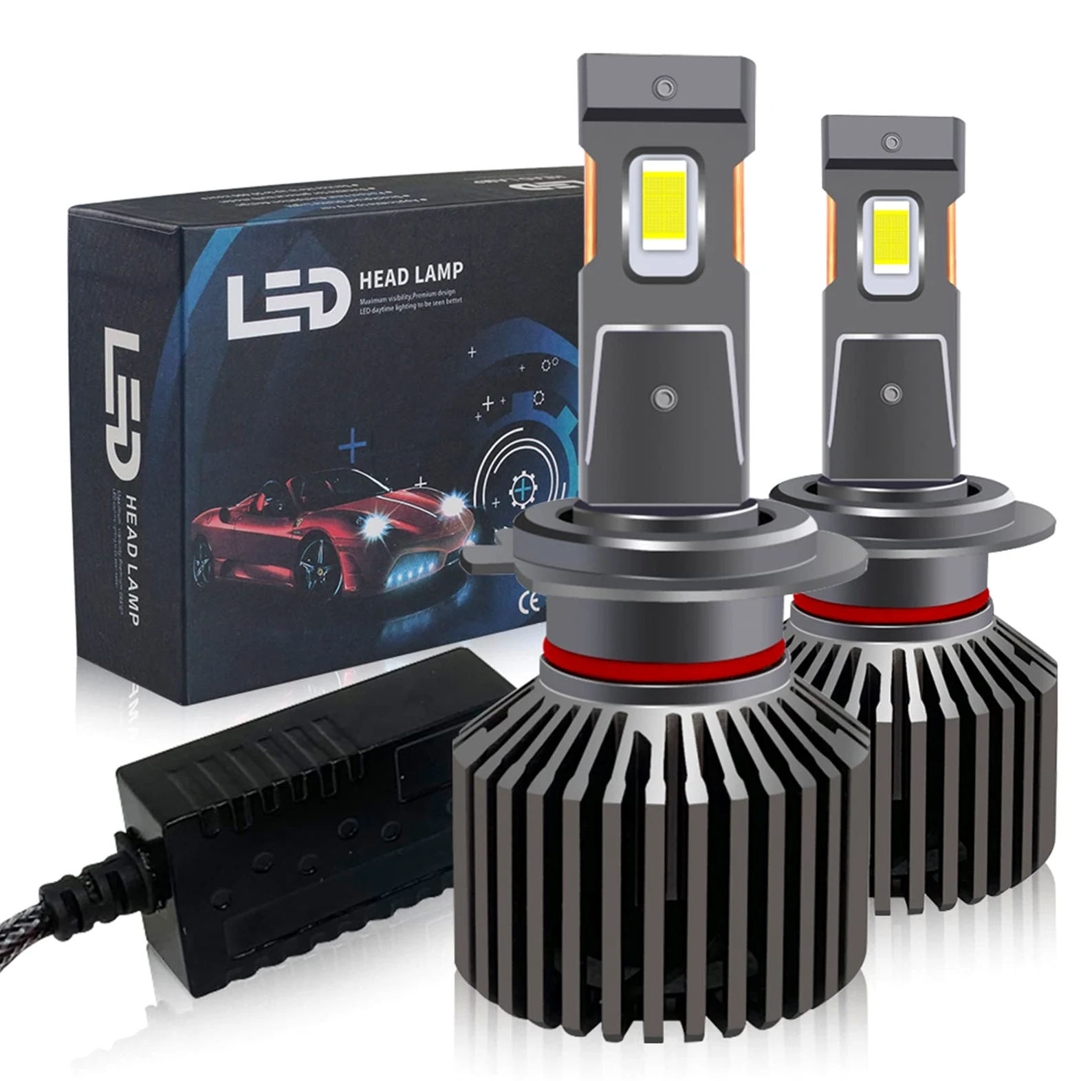 Bombillas LED Para Faros Delanteros, 80 W, 16 000 Lm, Kit De Conversión De Faros LED Más Brillantes, 6000 K, Blanco Frío, IP68, Resistente Al Agua, 50 000 Horas De Vida Útil, Paquete De 2,9005/hb3