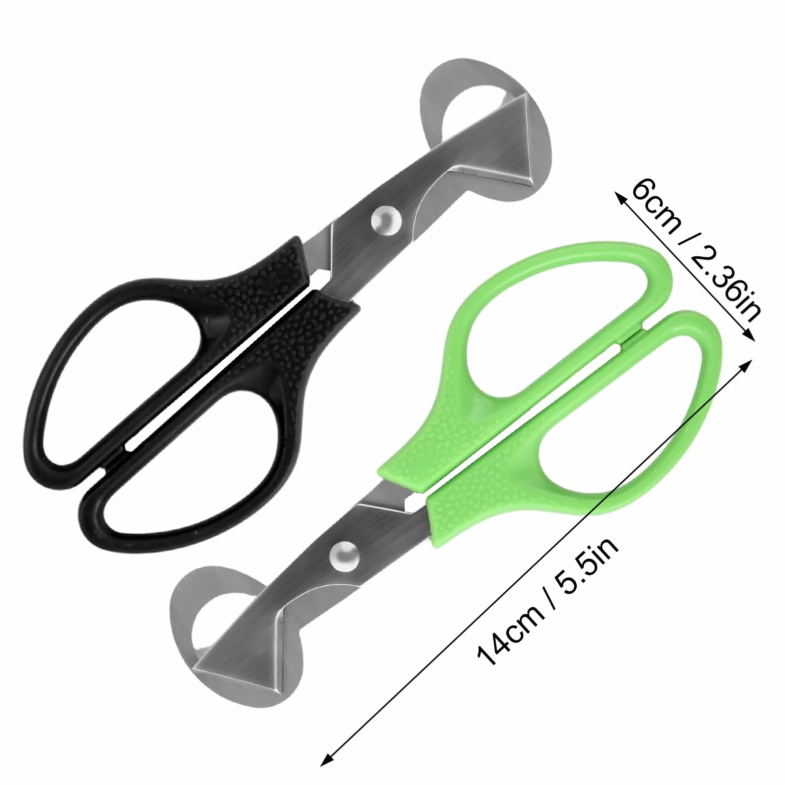 Tijeras Huevos de Codorniz de Acero Inoxidable, Cortador de Cáscara Huevo, Abridor de Huevos, Tijeras de Cocina, Negro, Verde