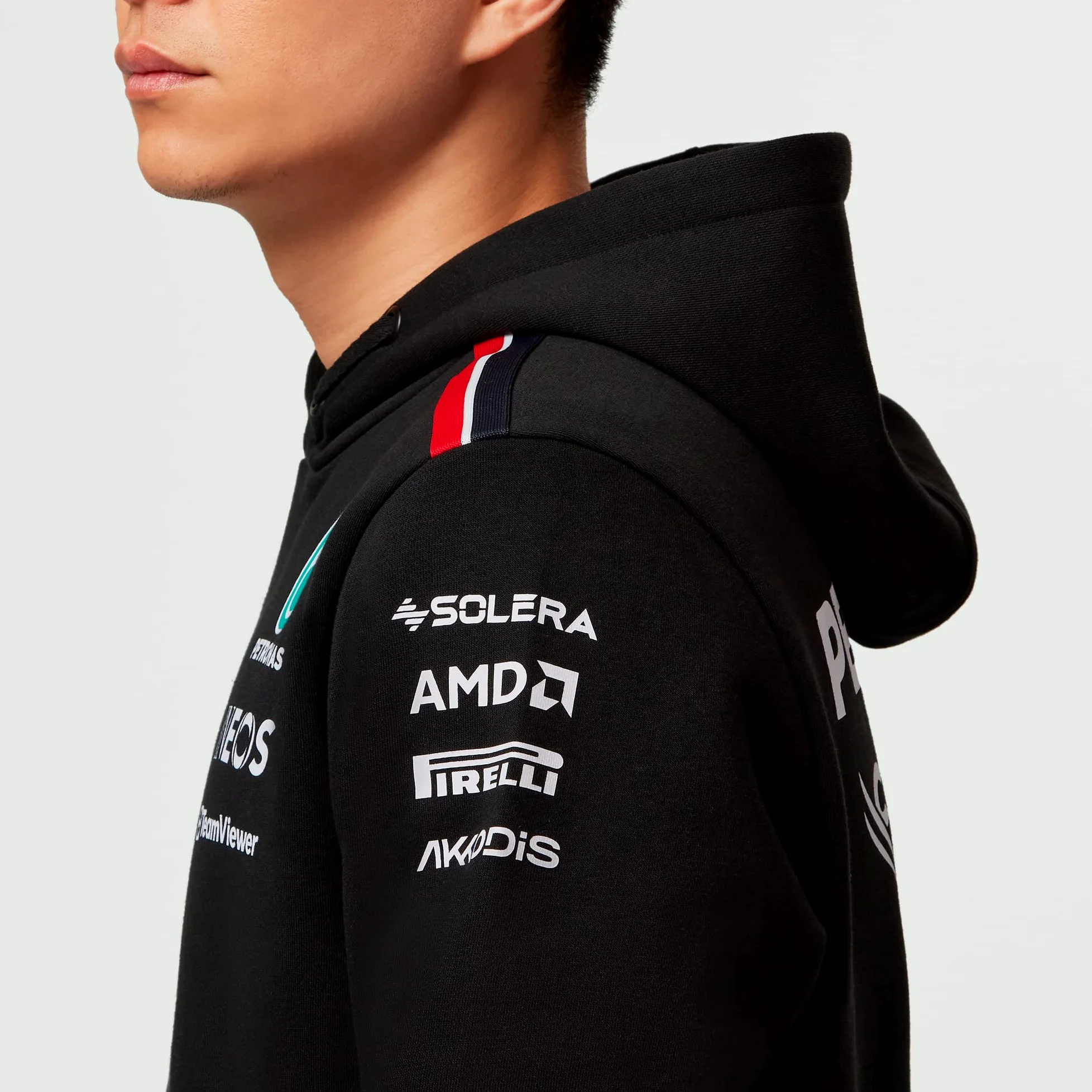 Mercedes AMG Petronas Formula One Team - Sudadera con Capucha del Equipo 2023 - Negro - Talla: XL