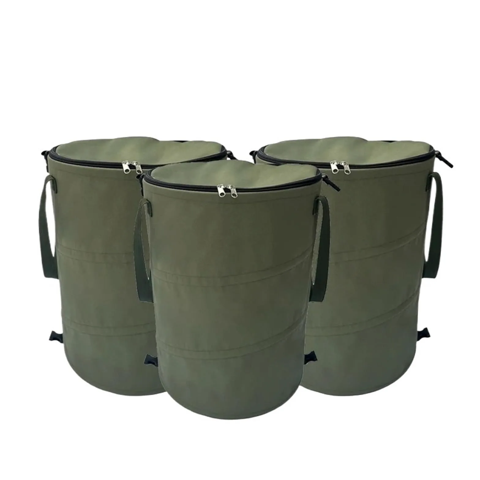 Basurero para Coche Cubo Basura para Acampar Aire Libre Caja Almacenamiento Multifuncional Plegable Bolsa Cesta Ropa Sucia Gran Capacidad Basureros Portátil Coches(Green 3PCS)