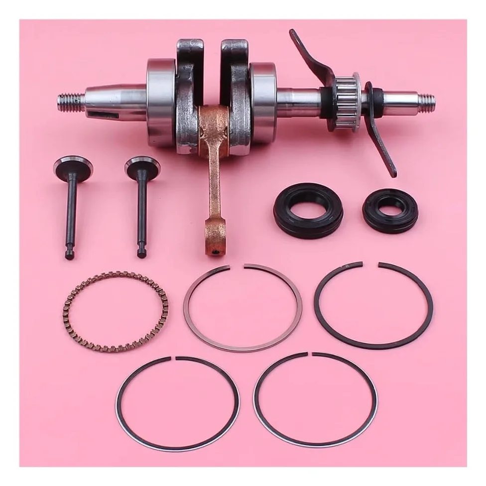 Kit de Juntas de pistón y Sello de Aceite for cigüeñal, Compatible con cortacésped GX35 de 35 CC y Motor pequeño.