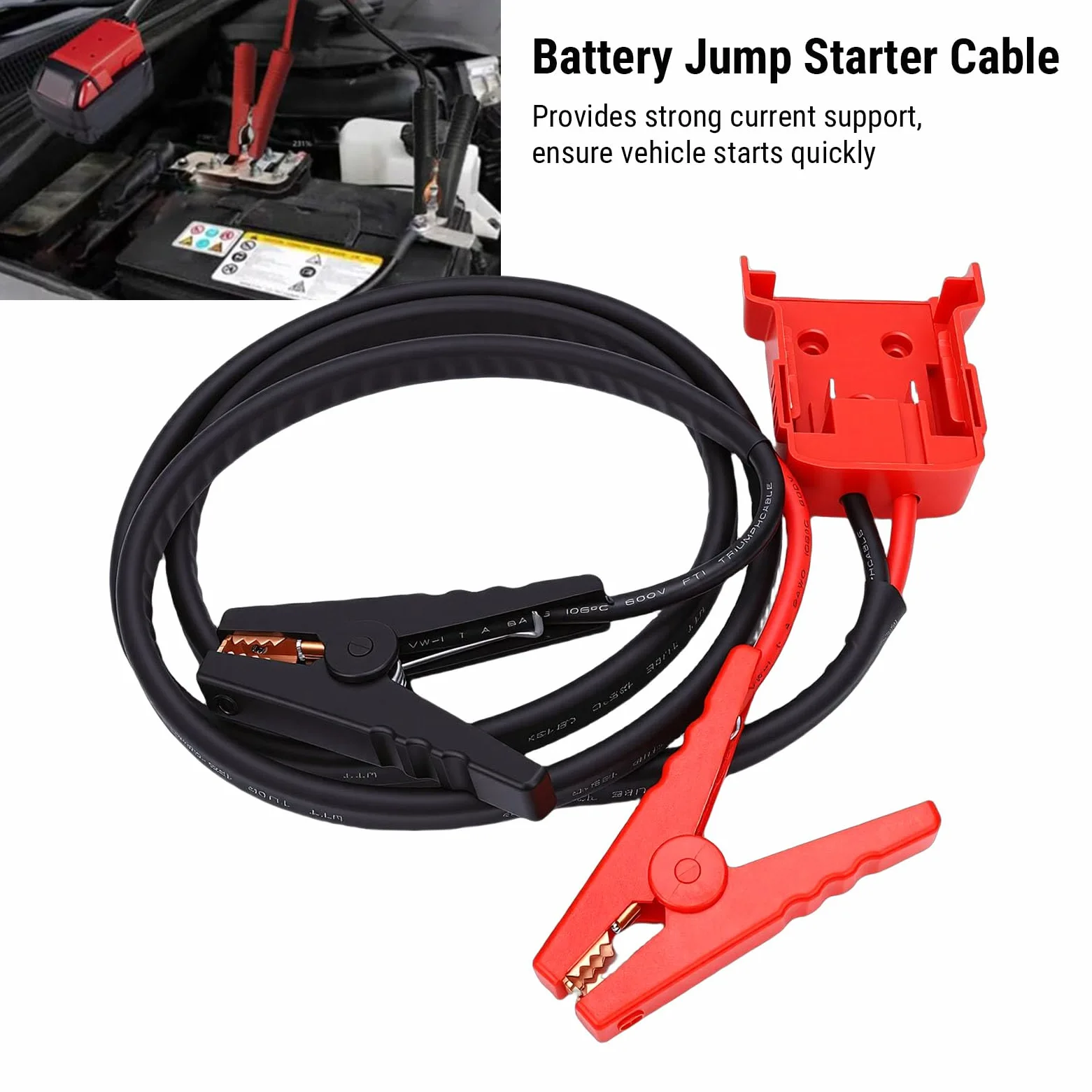 CHICIRIS Cable de Arranque de Batería, Cable Puente 8AWG 18V para M18