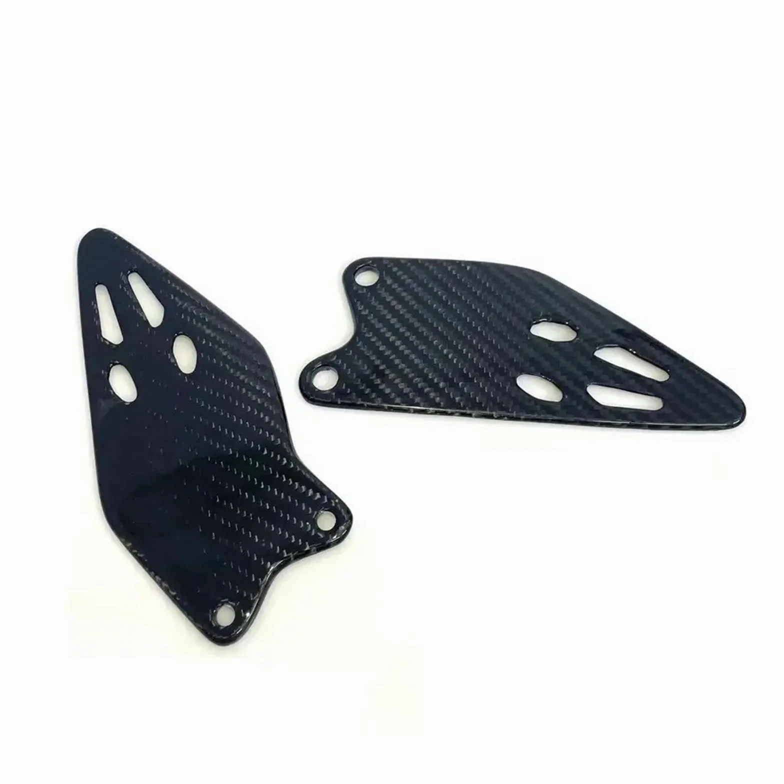 Protector de Escape Protectores de talón y reposapiés Traseros de Fibra de Carbono para Kawasaki ZX-6R 636/2019-2025 Deflectores de Calor para Escape