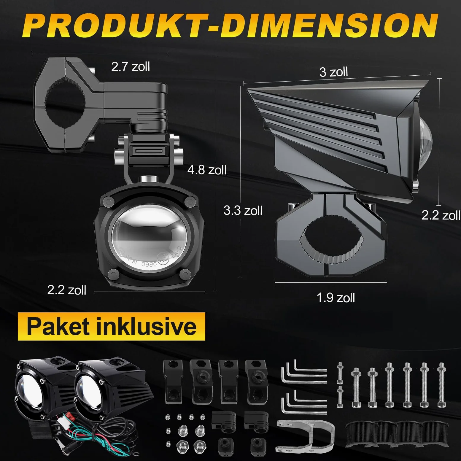 REALOVE Faros antiniebla LED para motocicleta