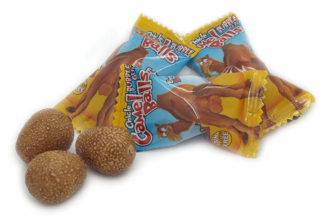 Fini Chicle Bubble Gum Camel Balls Líquido Sour Extra Lleno Caja 200