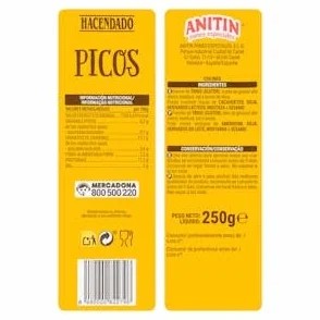 Hacendado Picos Paquete 250 g Pack 4