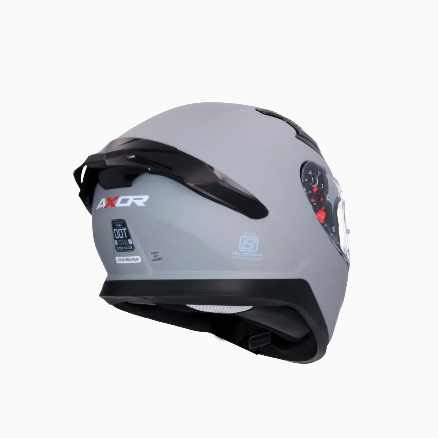Casco AXOR Apex Solid Casco Integral de Moto Titanium Mate con Pantalla Extra y Lente Solar, Diseño Deportivo, Talla L