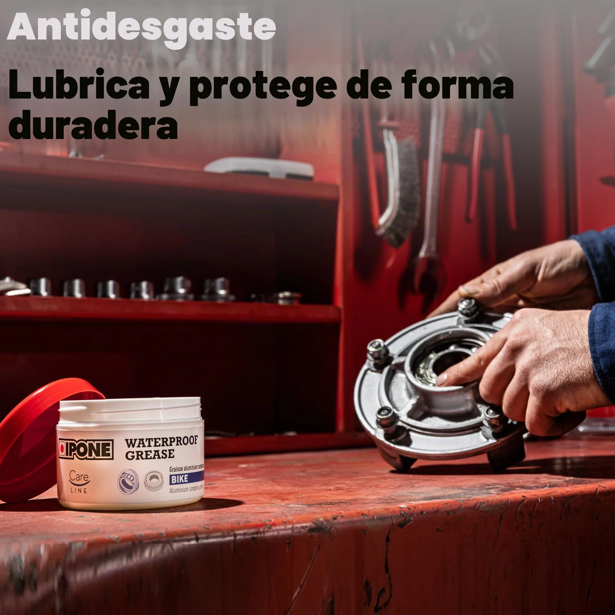 IPONE - Grasa Mecánica Moto - Waterproof Grease - Resistente al Agua - Anti-Desgaste - 200g