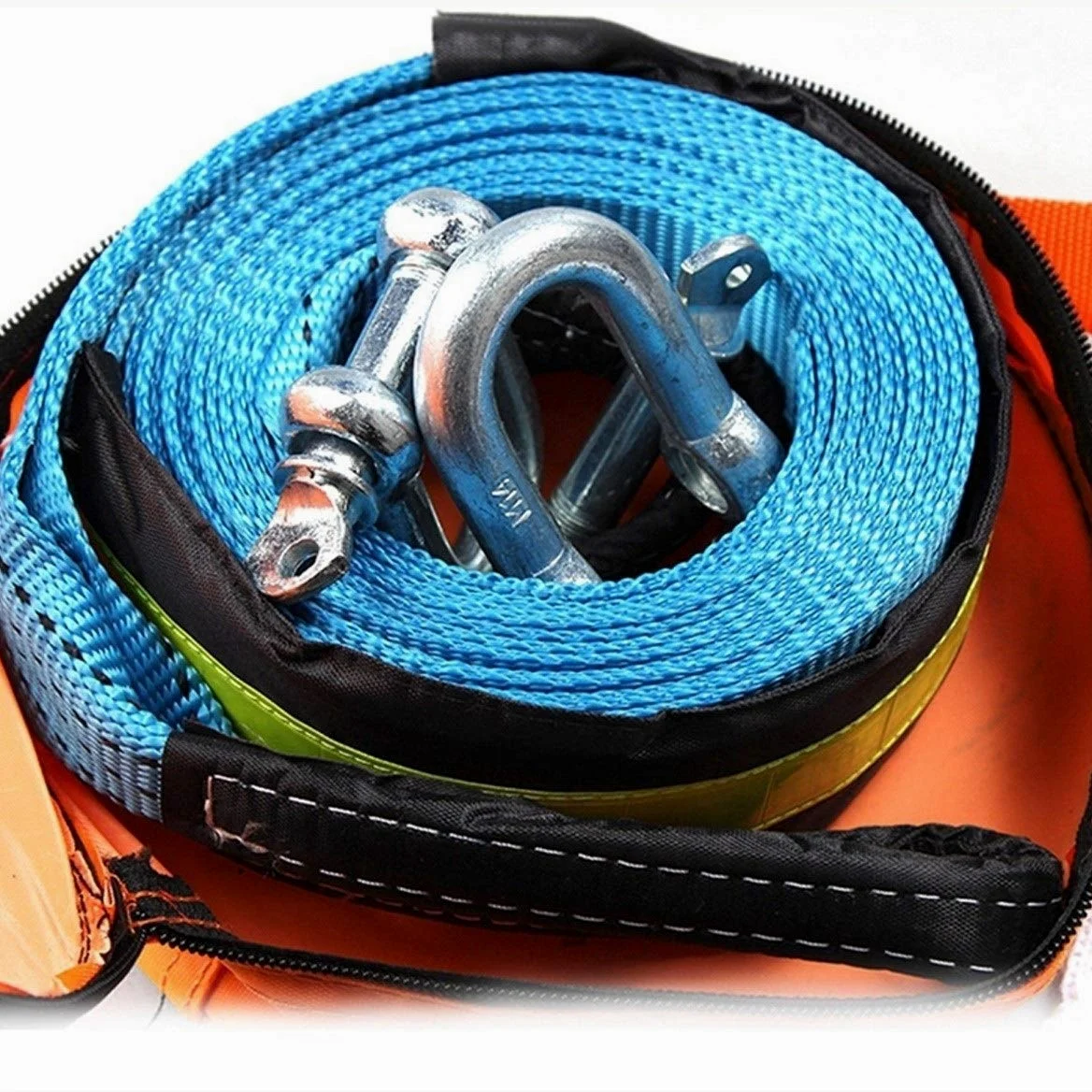 Cuerdas de Remolque para automóviles, Cuerda de Remolque Resistente 4x4, con 2 Ganchos de Seguridad, Correa de Remolque de 8 toneladas, para automóviles/vehículos agrícolas/SUV/Barcos de va