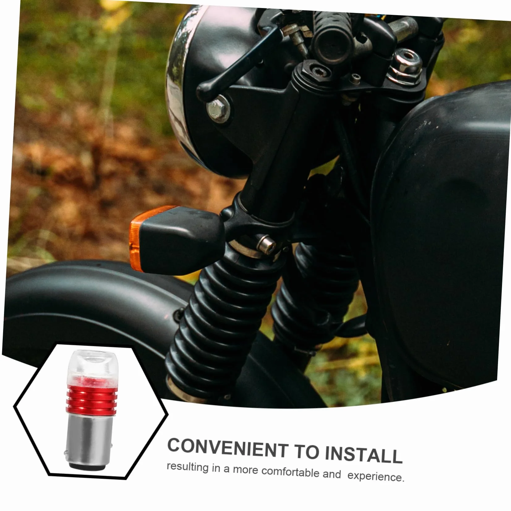 Bombillas LED Traseras Rojas para Motocicleta Eléctrica 12v 3w, Aleación de Aluminio y Vidrio, Excelente Visibilidad y Rendimiento Fiable, Paquete de 2 Unidades
