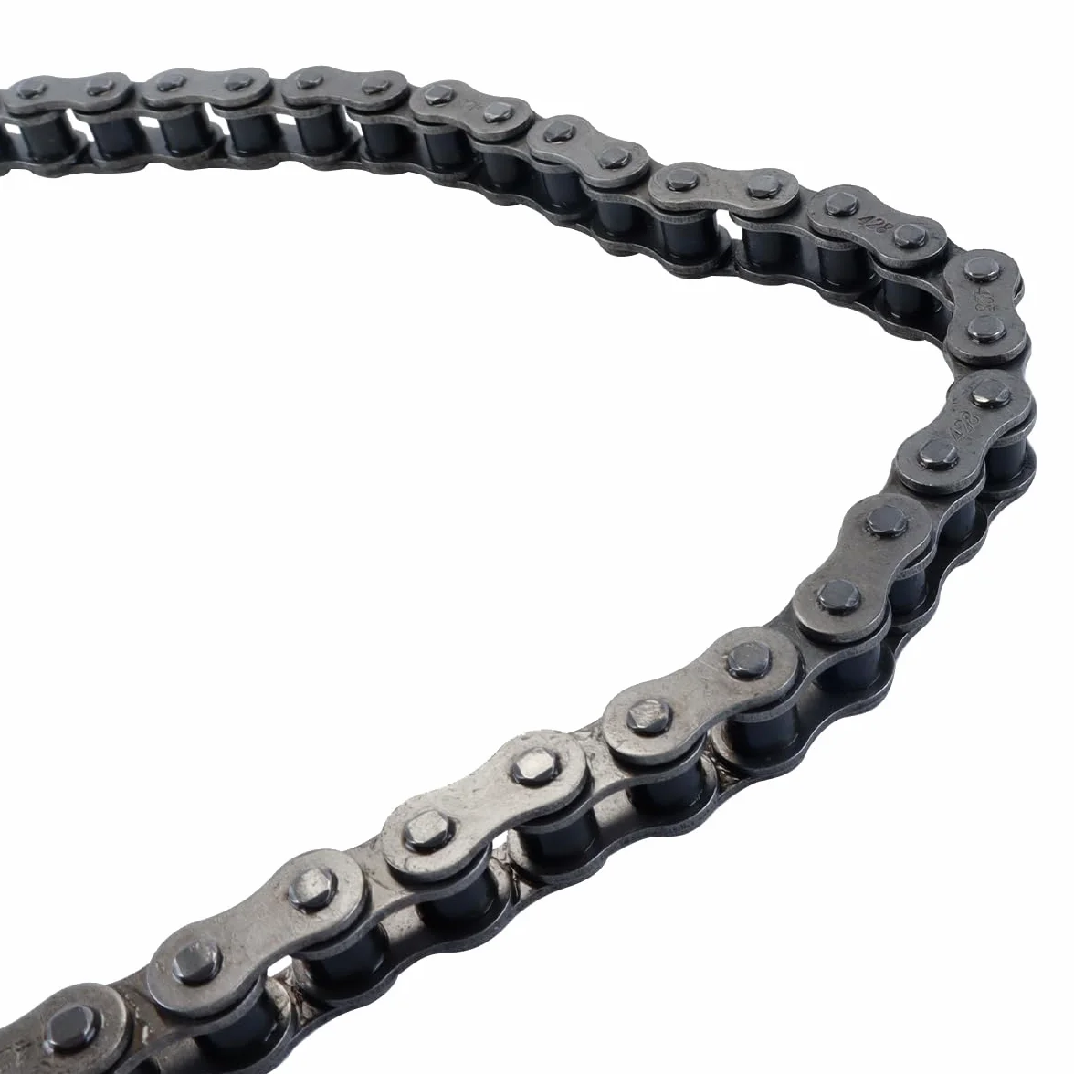 Cadena 428 108 izquierda de repuesto para 50cc, 110cc, 125cc, 250cc, ATV, Quad, Pit Dirt Bike, Go Kart, cadena de metal para motocicleta, negra, 0,786 g