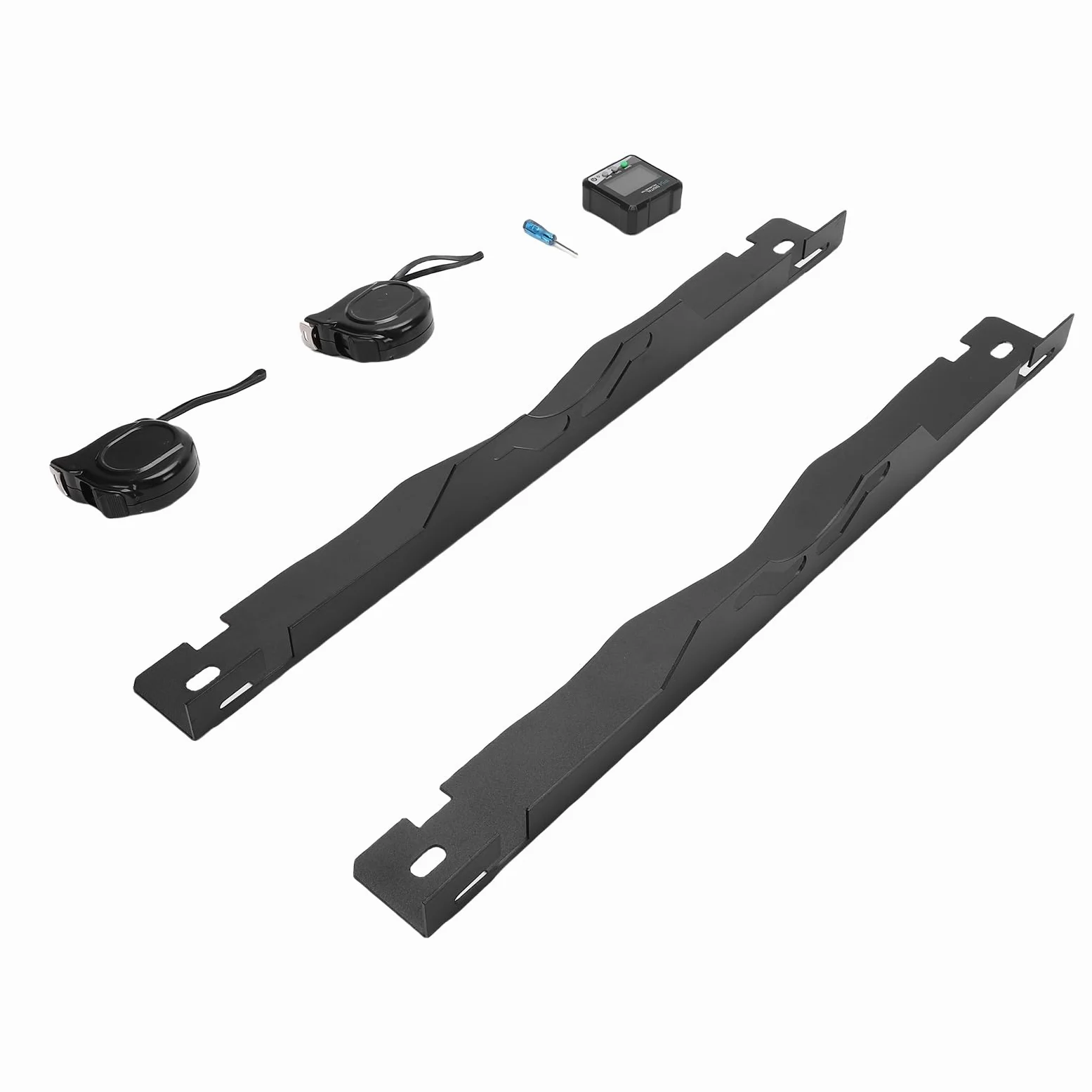 Kit de Herramientas de alineación de Ruedas con buscador de ángulo Digital y 2 Cintas métricas, Placas de alineación de Punta de Acero para una medición precisa de la inclinación
