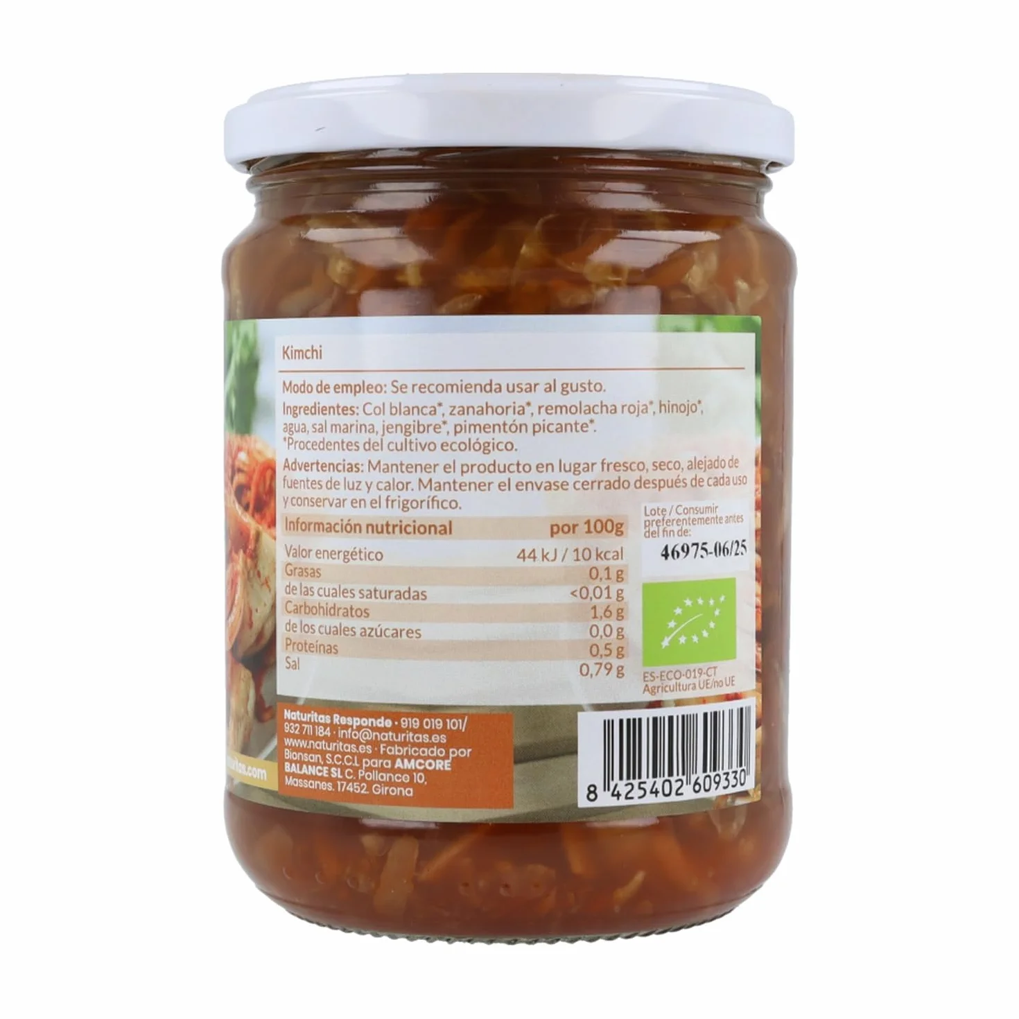Naturitas Essentials Pack Kimchi Bio 2x420g Cabbage Kimchi Conservas