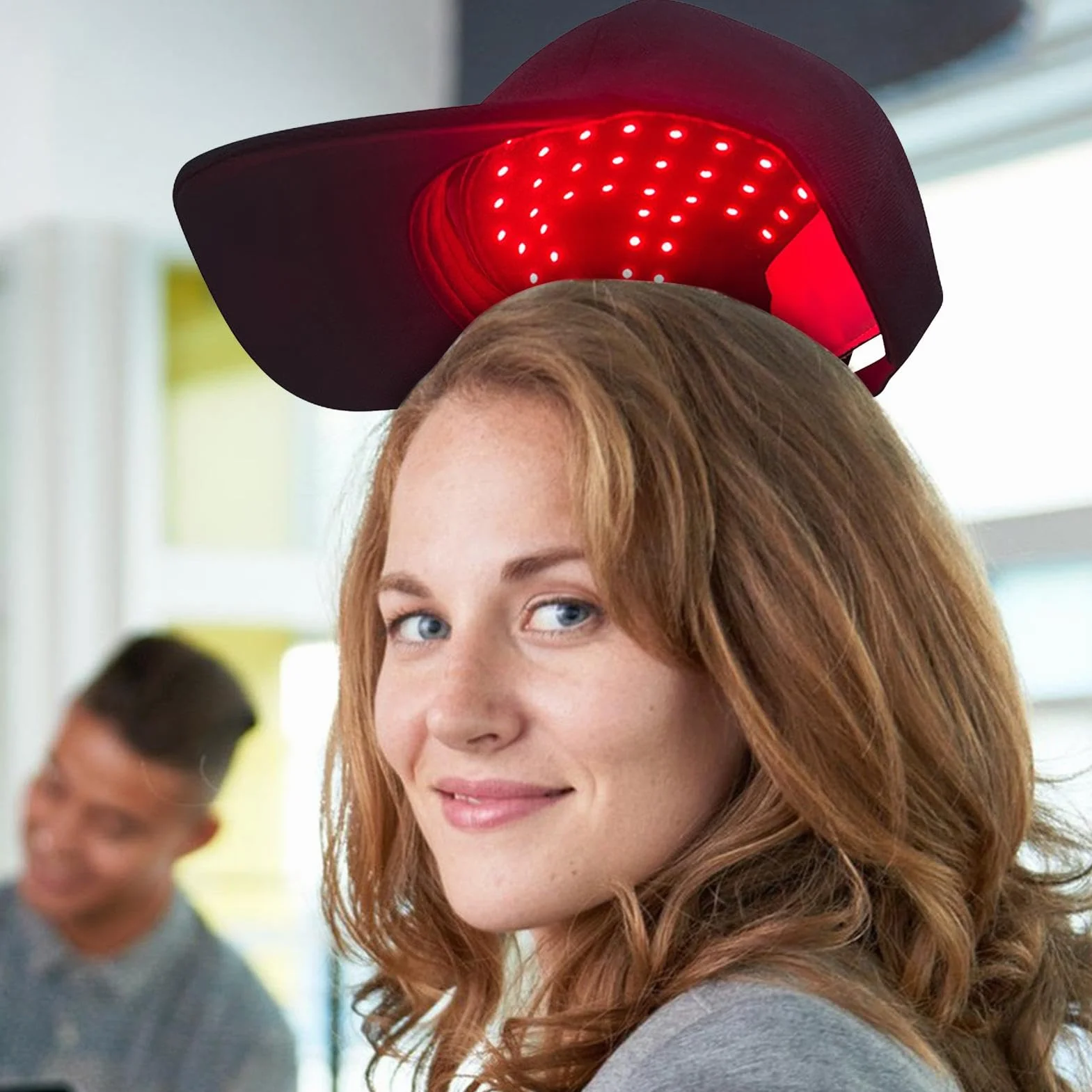 Sombrero de luz roja LED 650nm 850nm para crecimiento capilar y tratamiento de pérdida de cabello