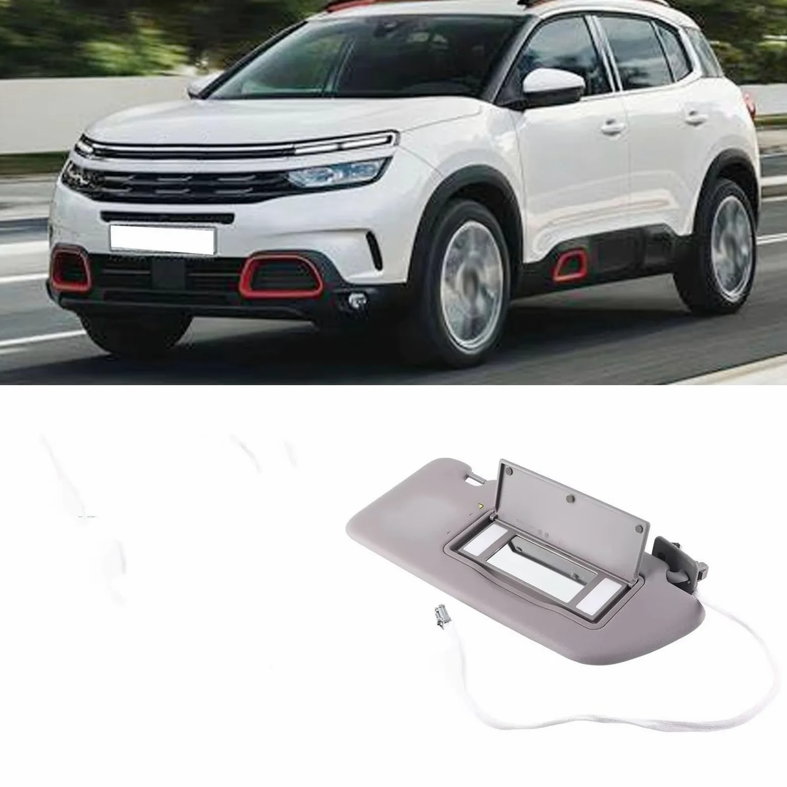 Coche Delantera Parasol para Citroen para C5 Parasol para Lado Derecho del Pasajero Protector Antideslumbrante 8163EG Repuesto De Visera para Coche